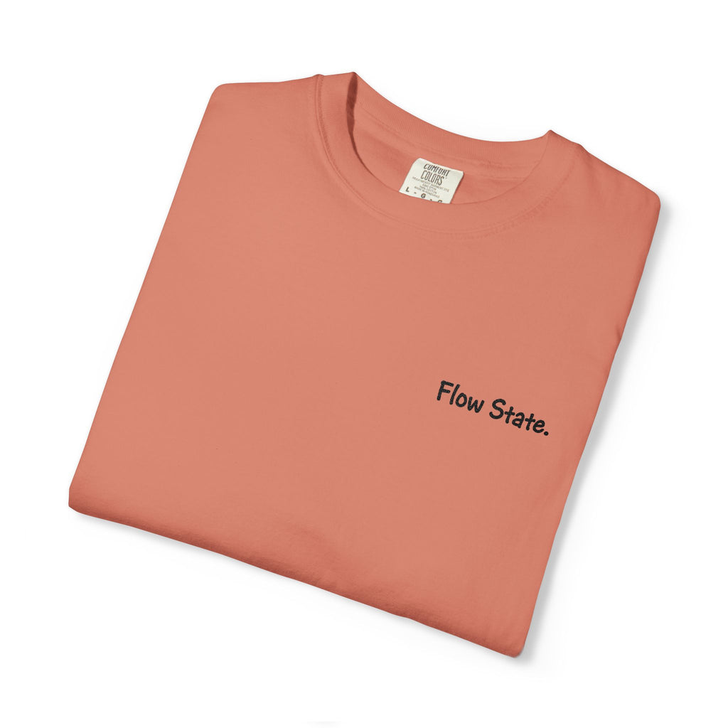 Flow State T-Shirt — Minimalist Chest Script Tee for Creatives & Athletes