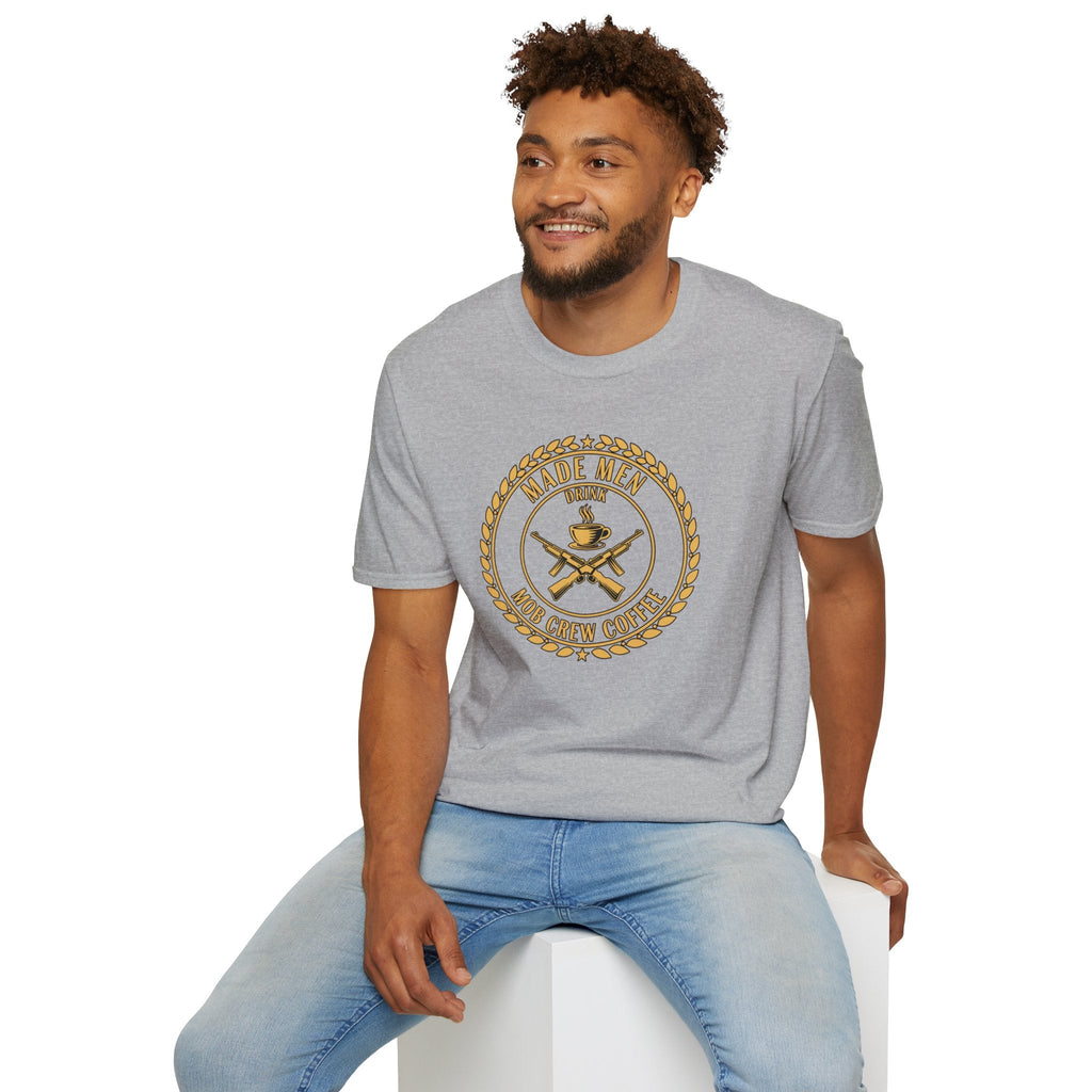 Mob Crew Made Men Drink Mob Crew Coffee T‑Shirt