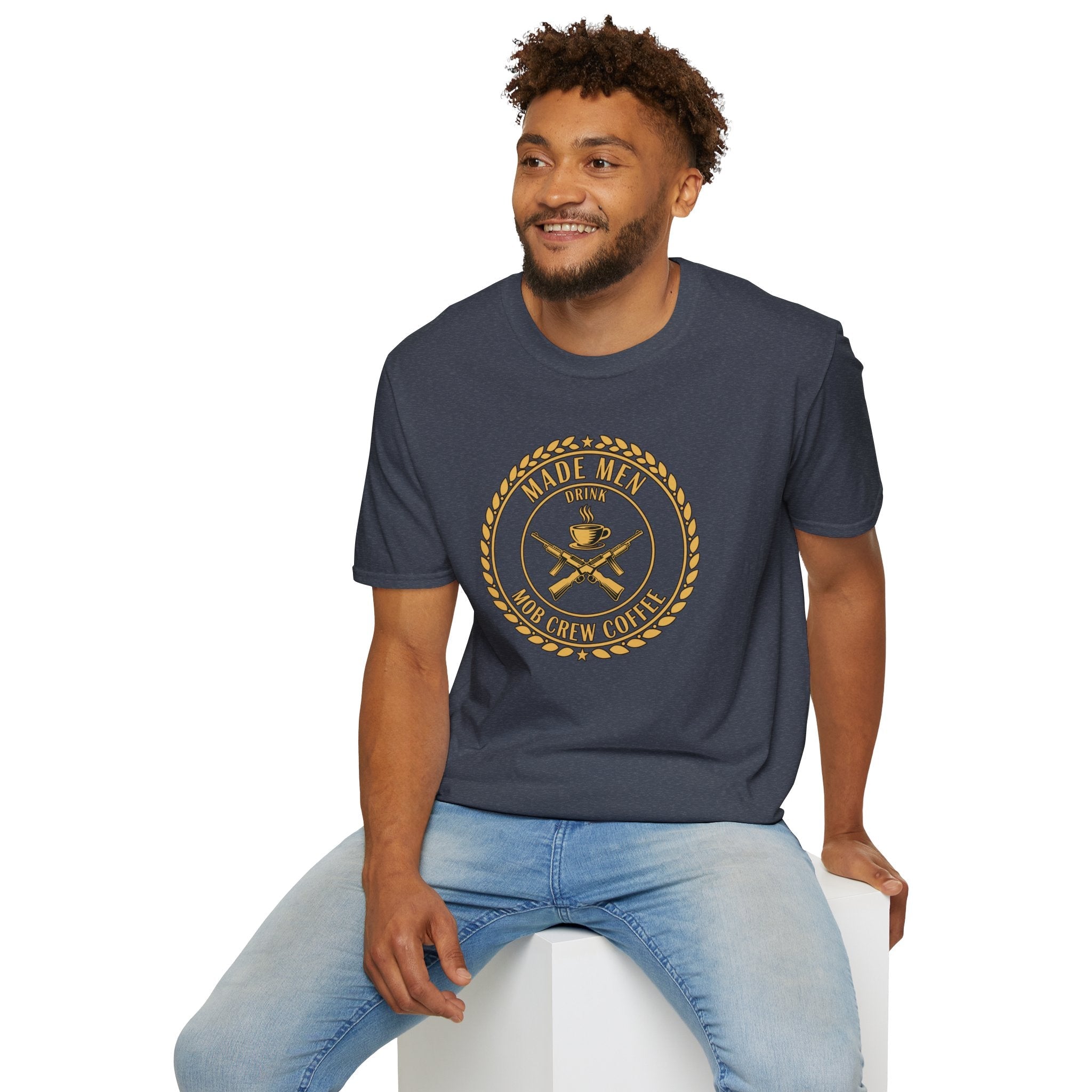Mob Crew Made Men Drink Mob Crew Coffee T‑Shirt