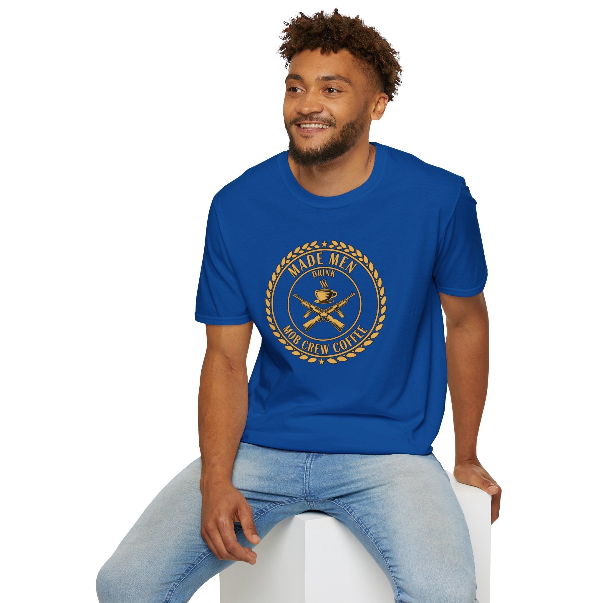 Mob Crew Made Men Drink Mob Crew Coffee T‑Shirt