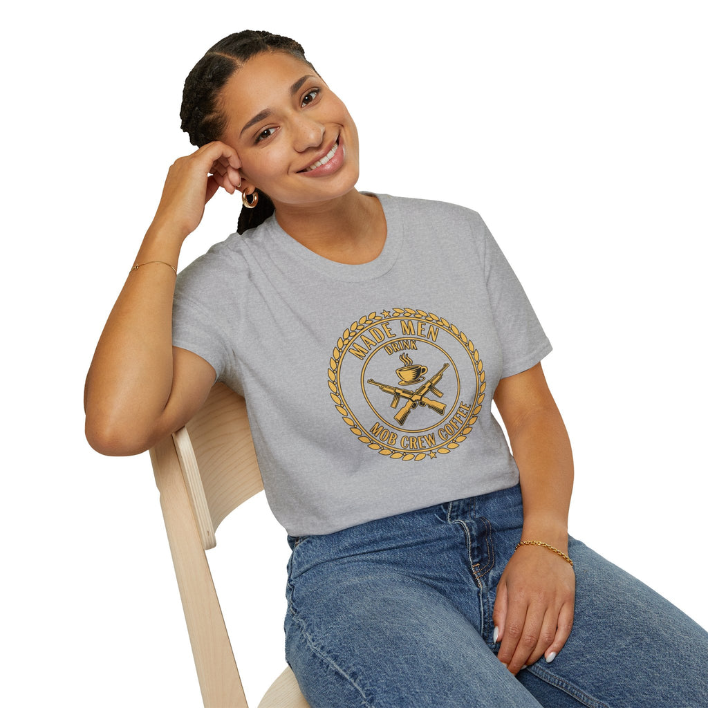 Mob Crew Made Men Drink Mob Crew Coffee T‑Shirt