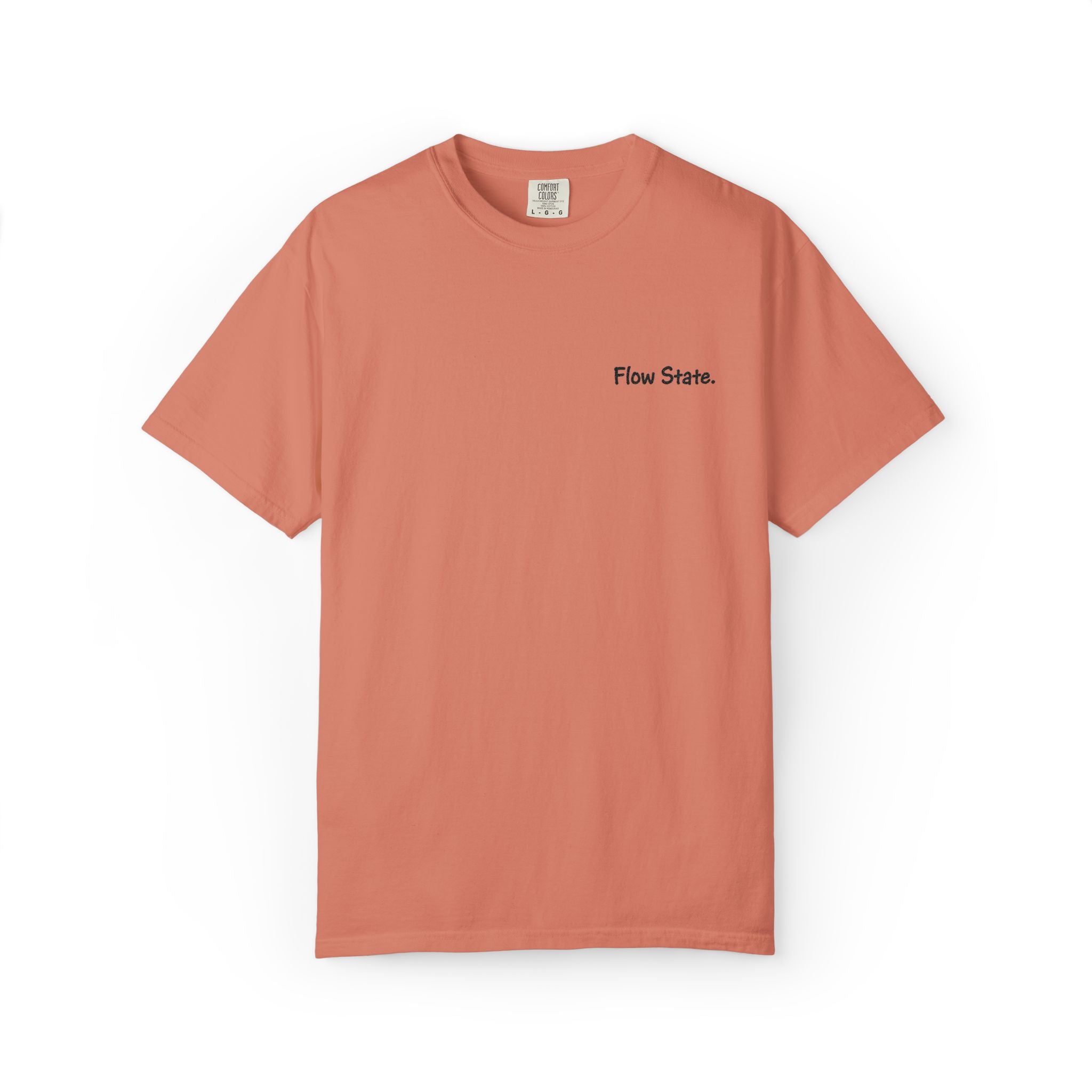 Flow State T-Shirt — Minimalist Chest Script Tee for Creatives & Athletes