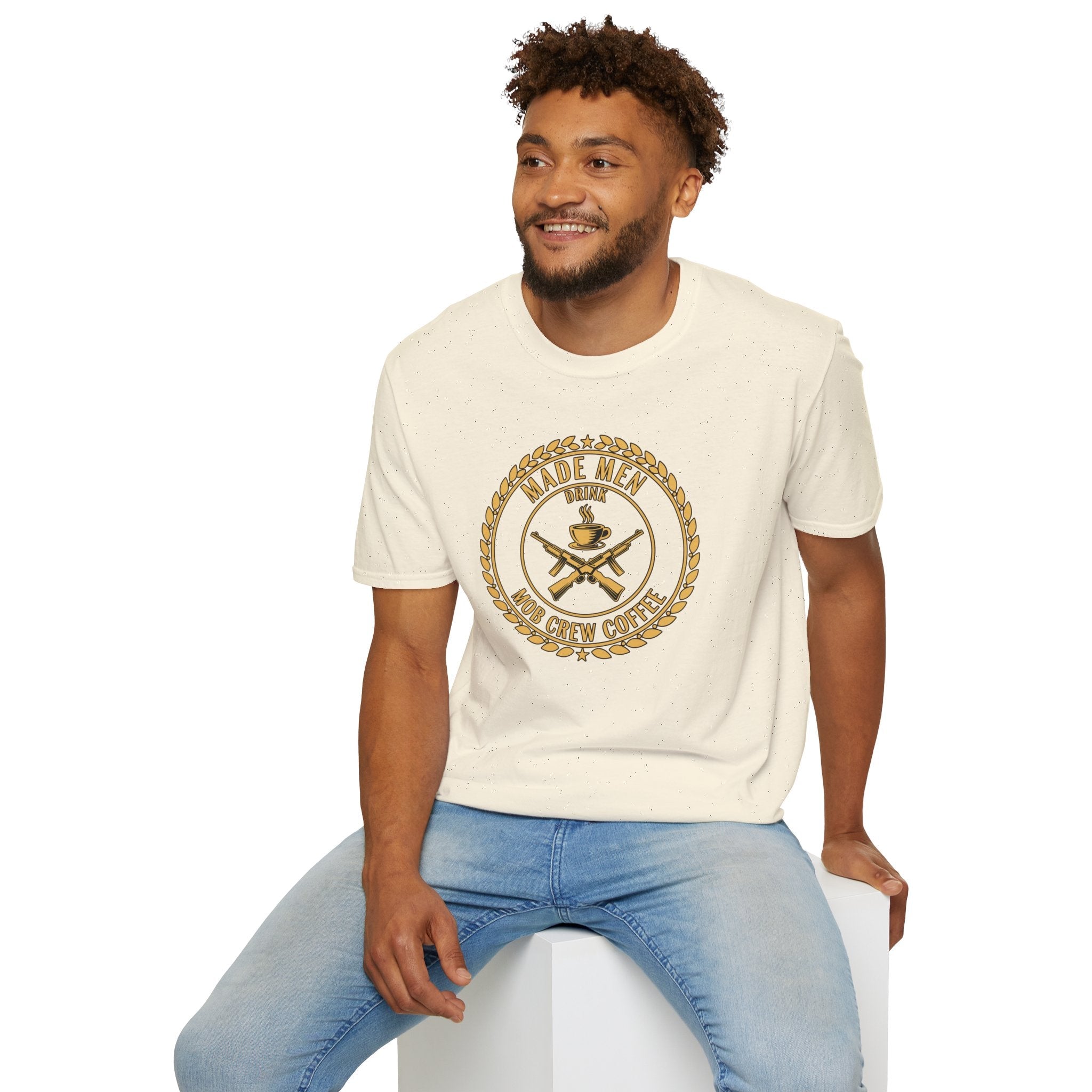 Mob Crew Made Men Drink Mob Crew Coffee T‑Shirt