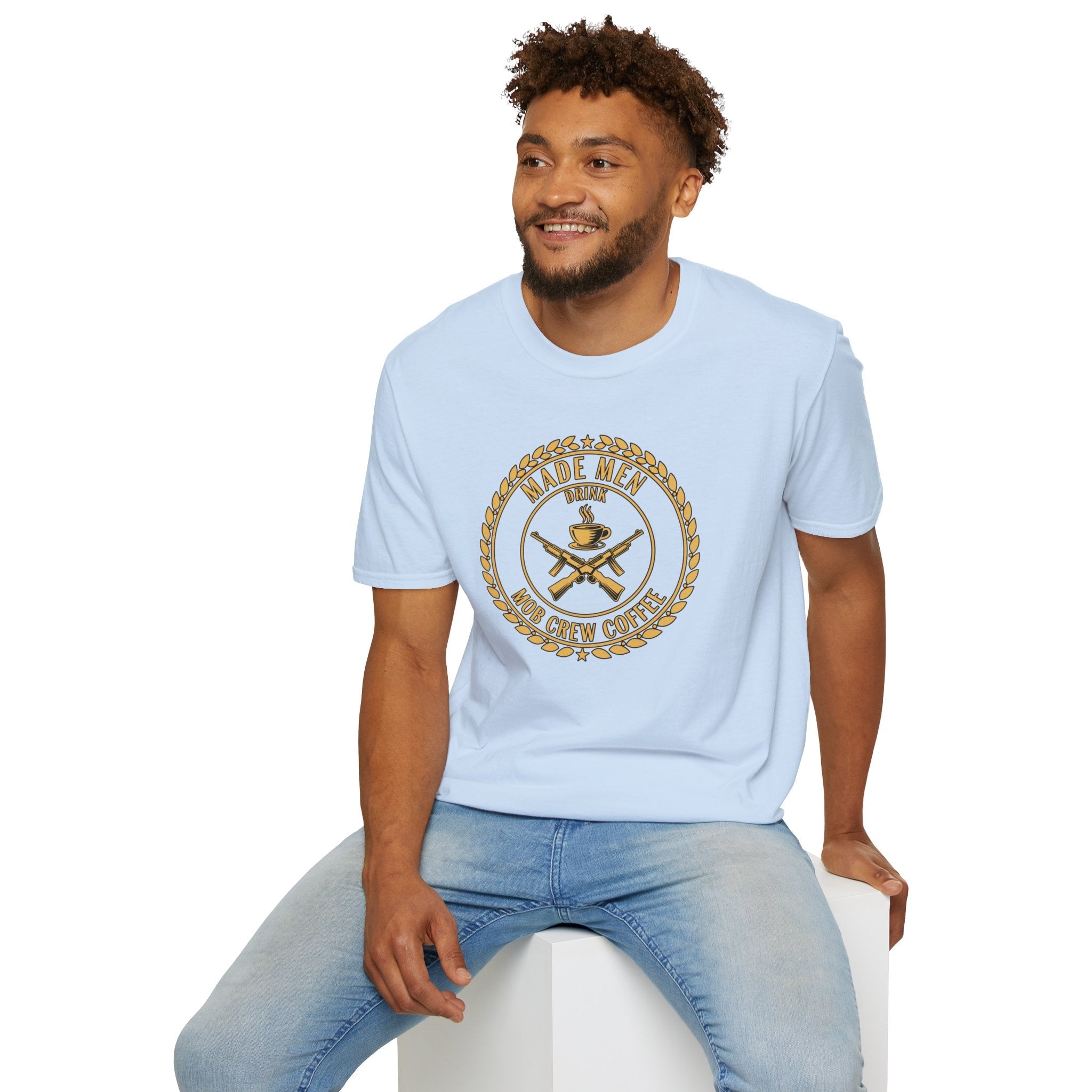Mob Crew Made Men Drink Mob Crew Coffee T‑Shirt