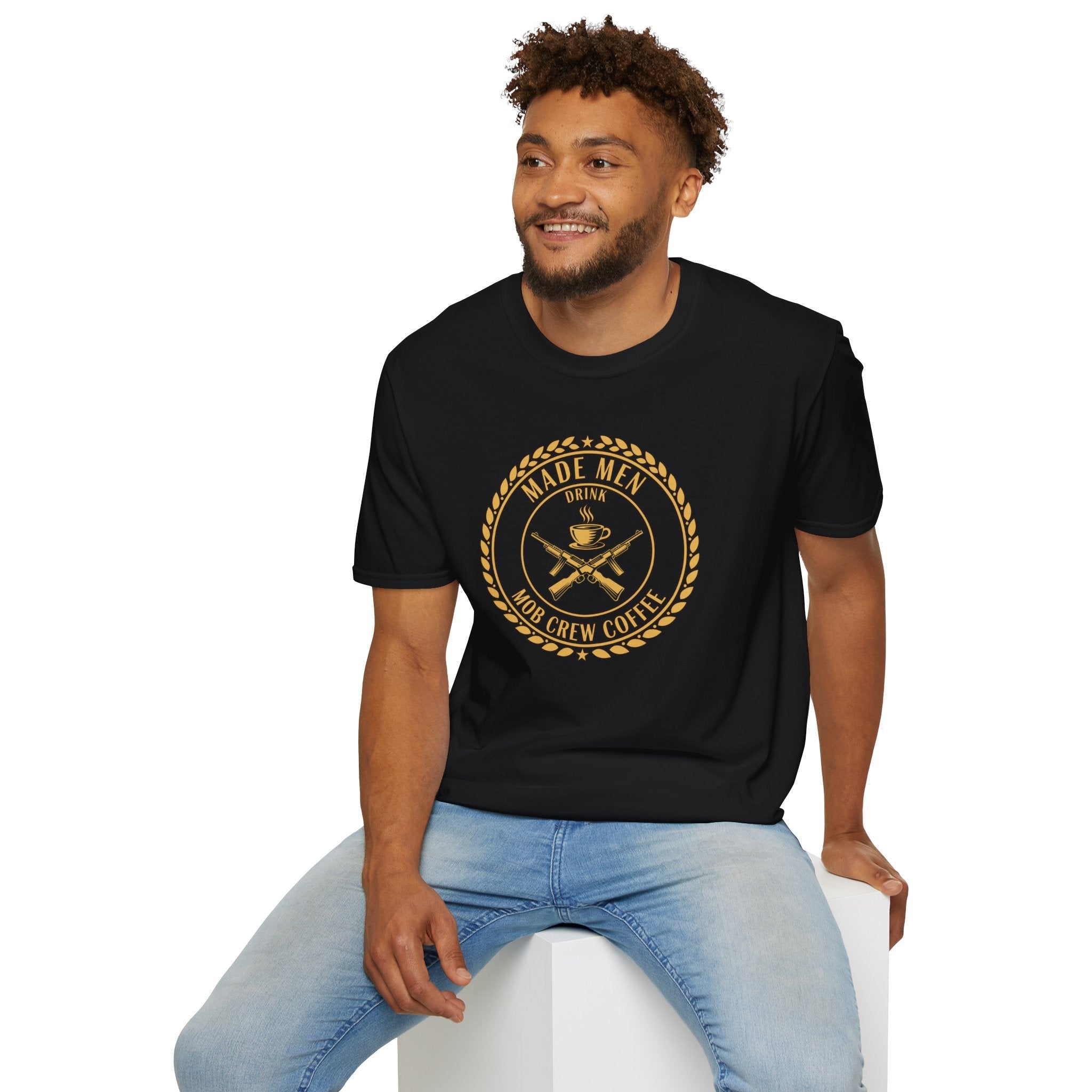 Mob Crew Made Men Drink Mob Crew Coffee T‑Shirt