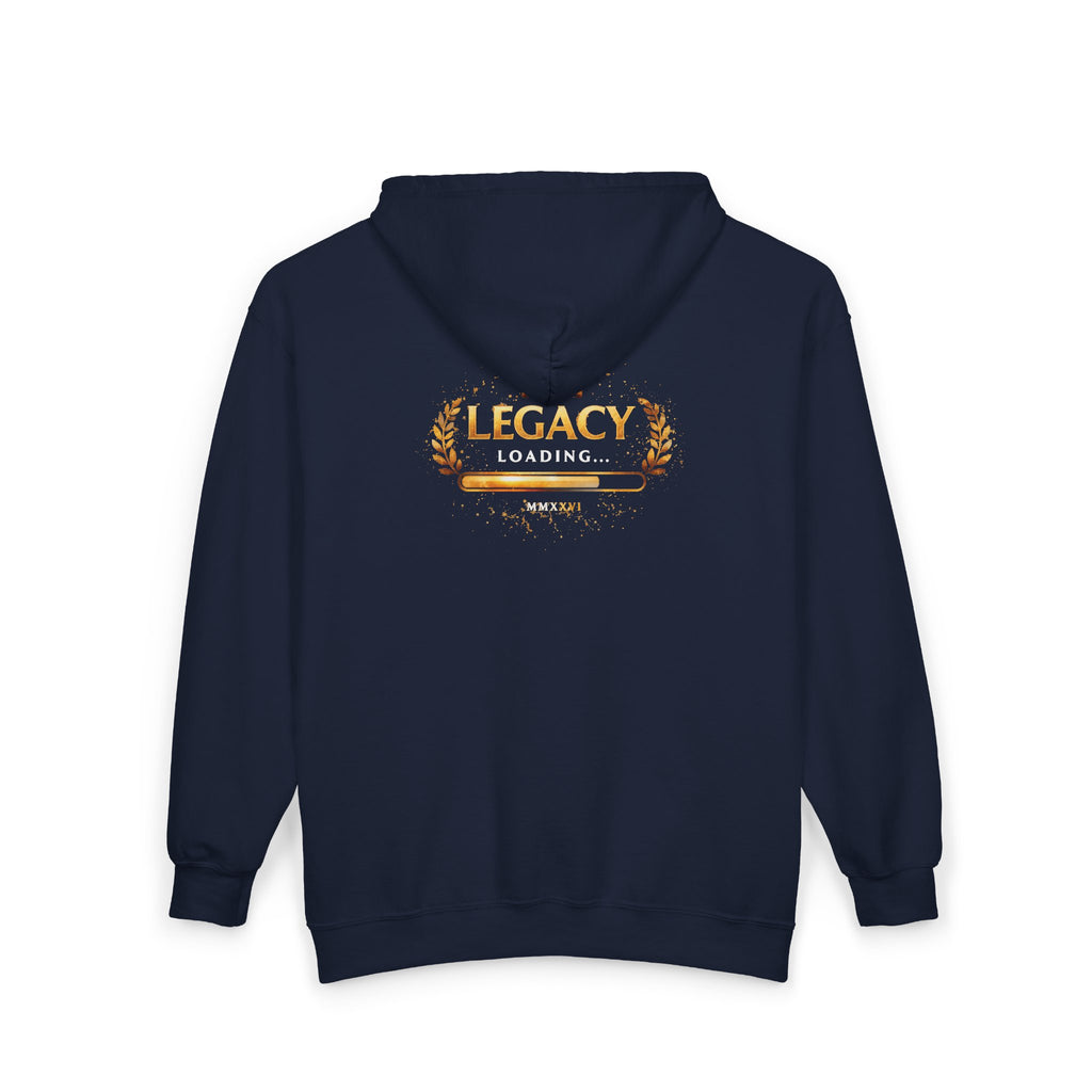 Legacy Loading Full-Zip Hoodie — King Crown Graphic Zip-Up Sweatshirt