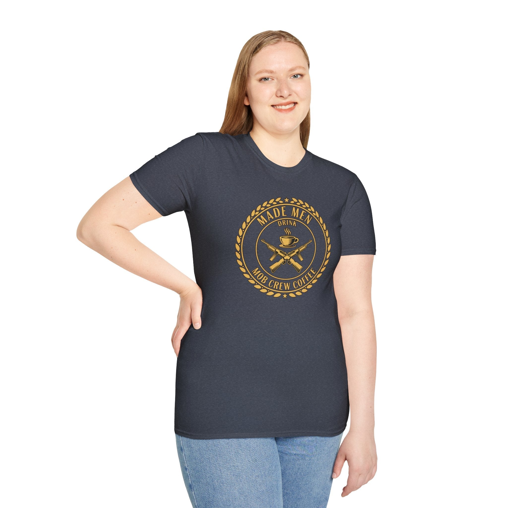 Mob Crew Made Men Drink Mob Crew Coffee T‑Shirt