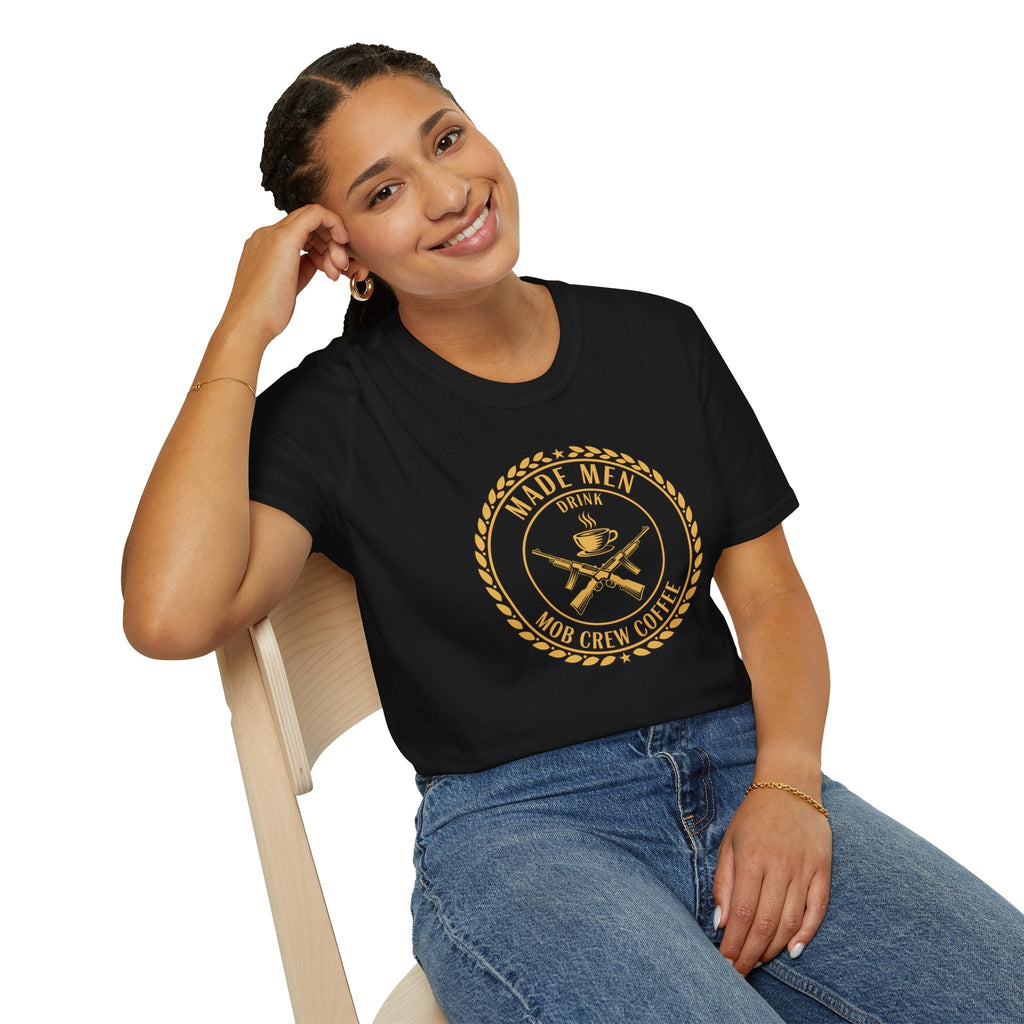 Mob Crew Made Men Drink Mob Crew Coffee T‑Shirt