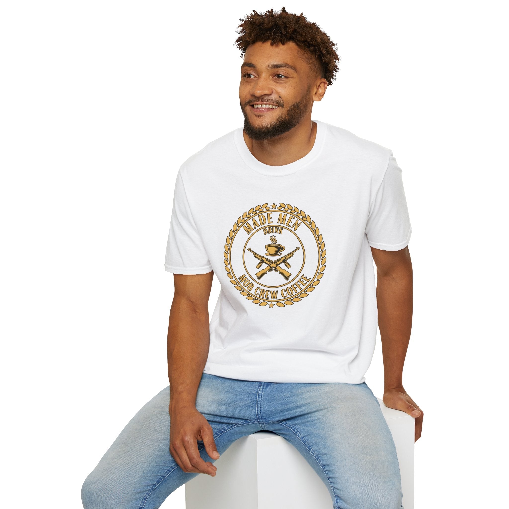 Mob Crew Made Men Drink Mob Crew Coffee T‑Shirt