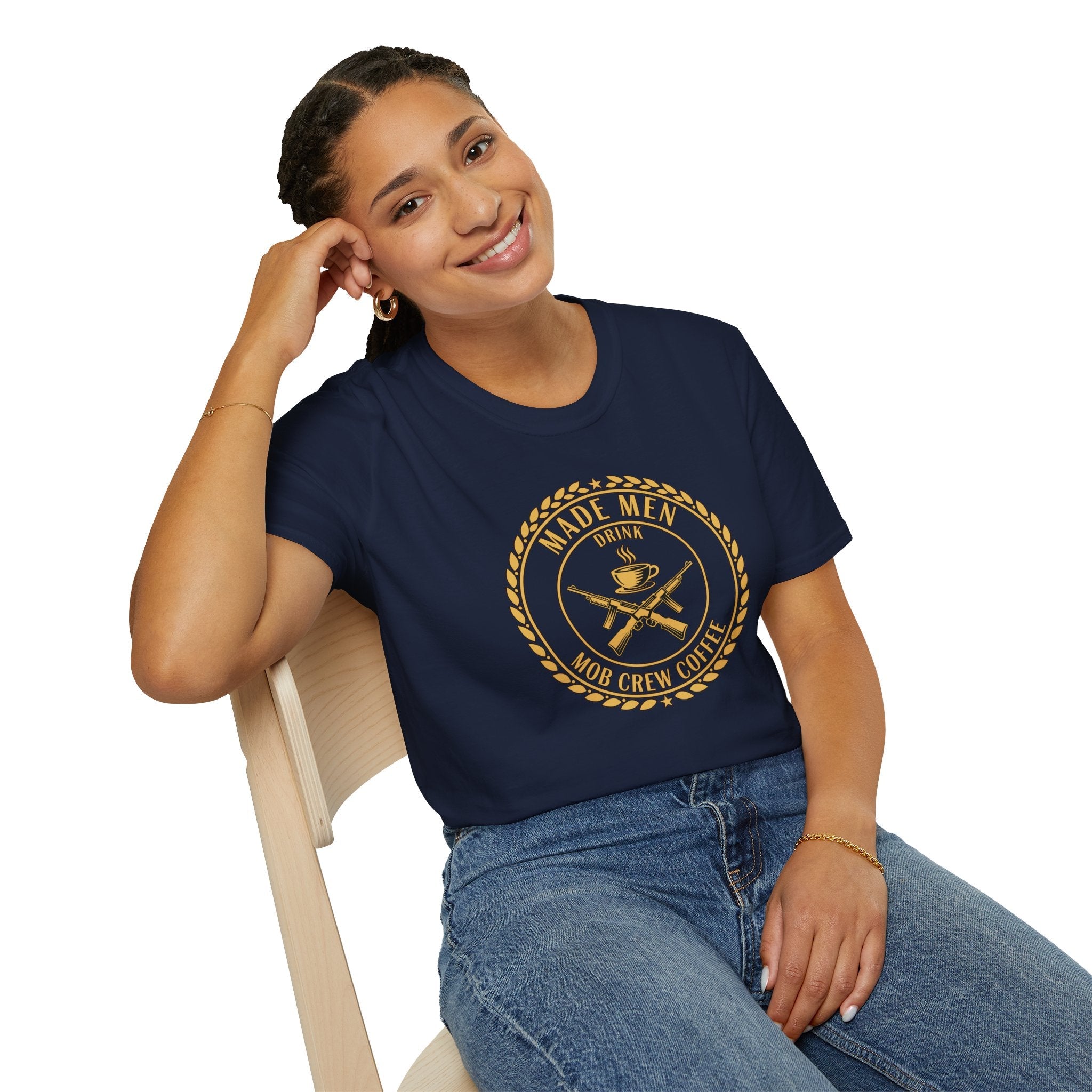 Mob Crew Made Men Drink Mob Crew Coffee T‑Shirt