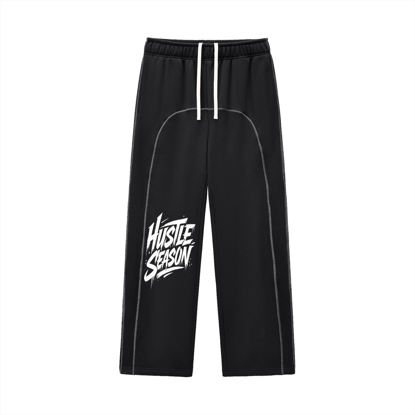 HUSTLE SEASON Contrast-Stitched Fleece Sweatpants