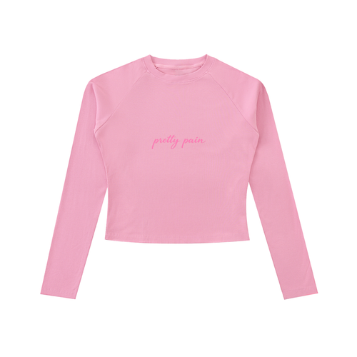 Dyed Washed Raglan Long Sleeve Slim T-Shirt