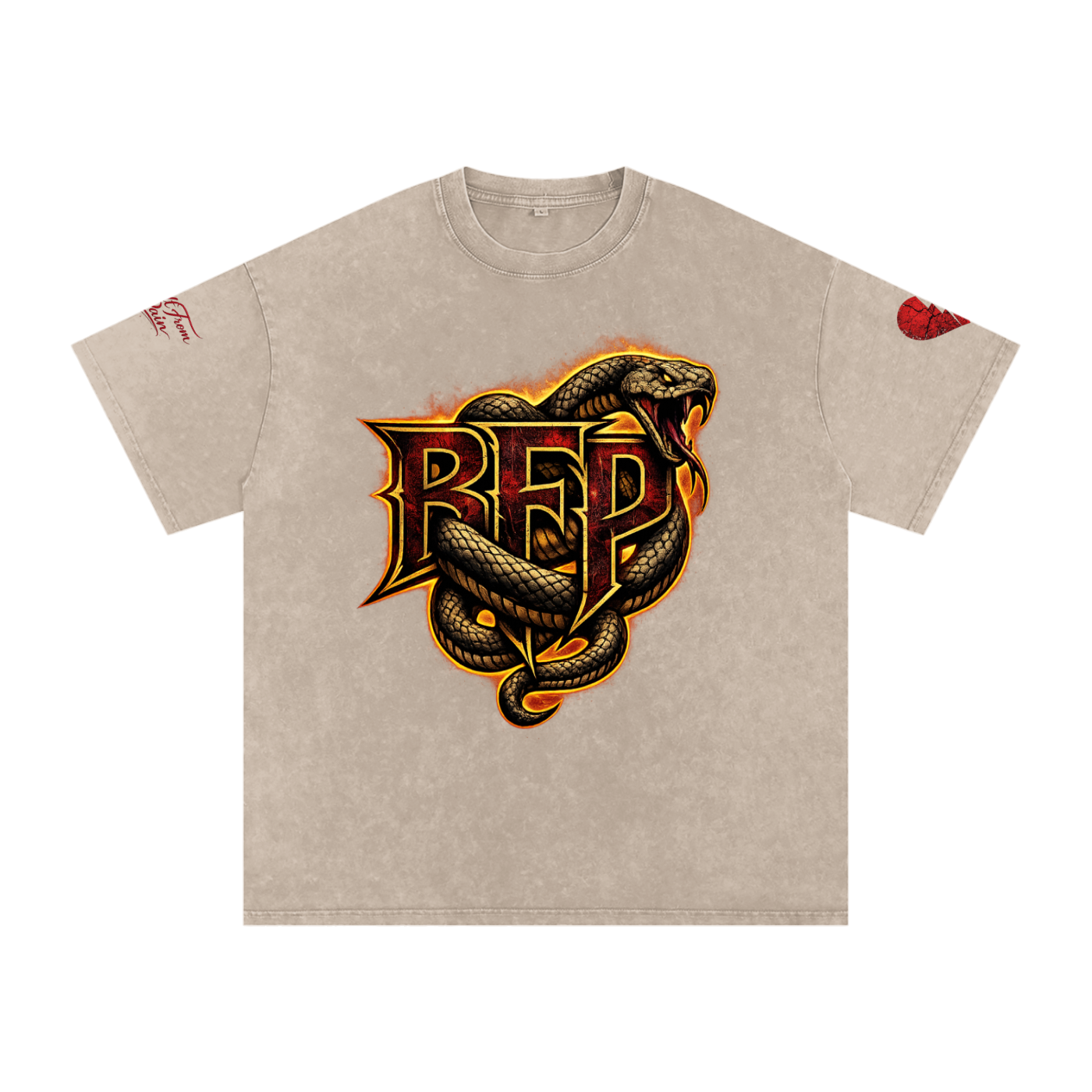 FLAME BFP Snow Washed Oversized Cotton T-Shirt