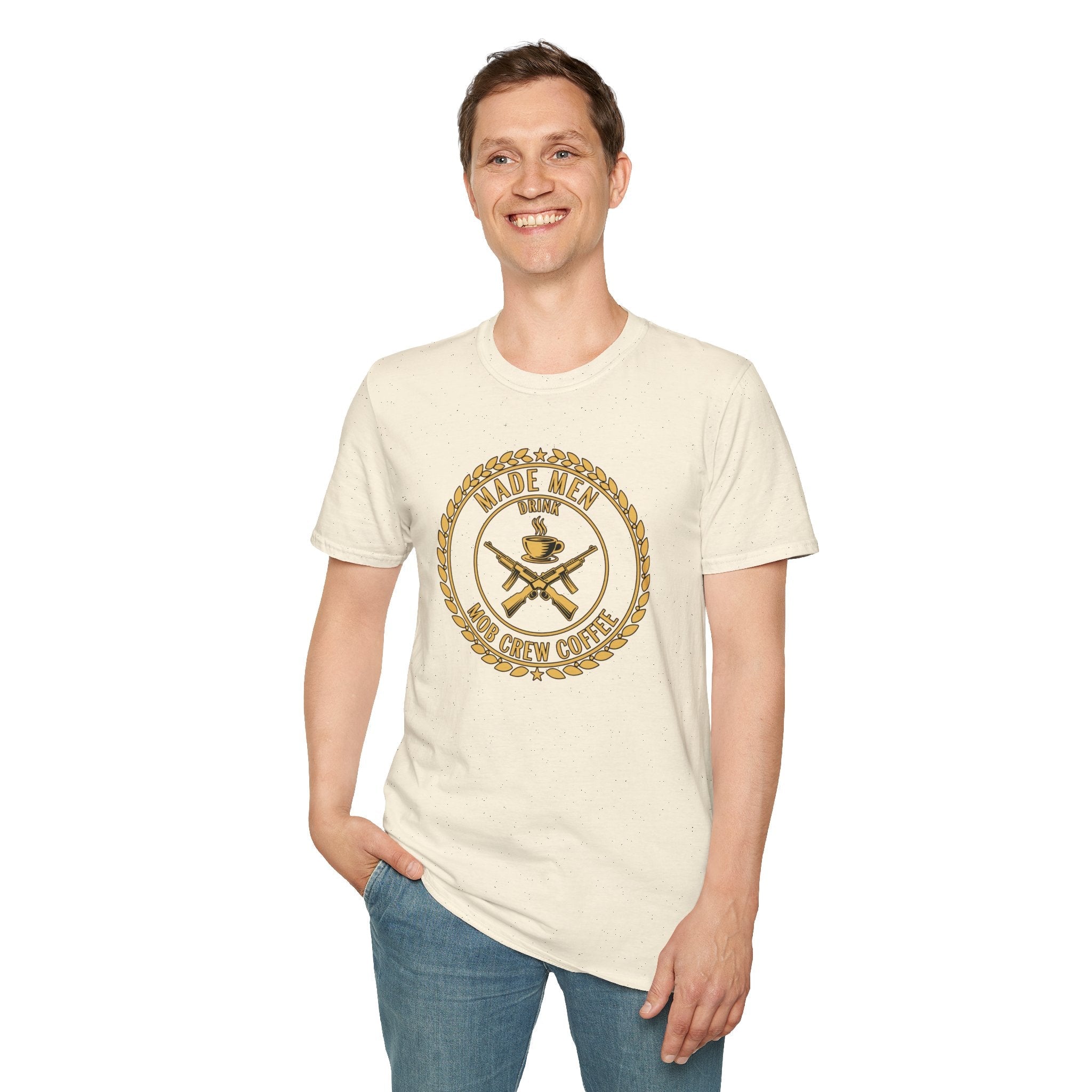 Mob Crew Made Men Drink Mob Crew Coffee T‑Shirt