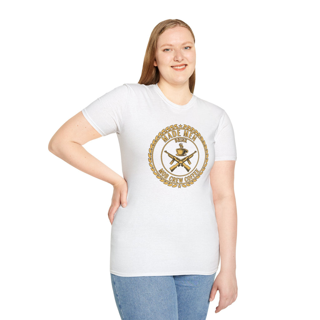 Mob Crew Made Men Drink Mob Crew Coffee T‑Shirt
