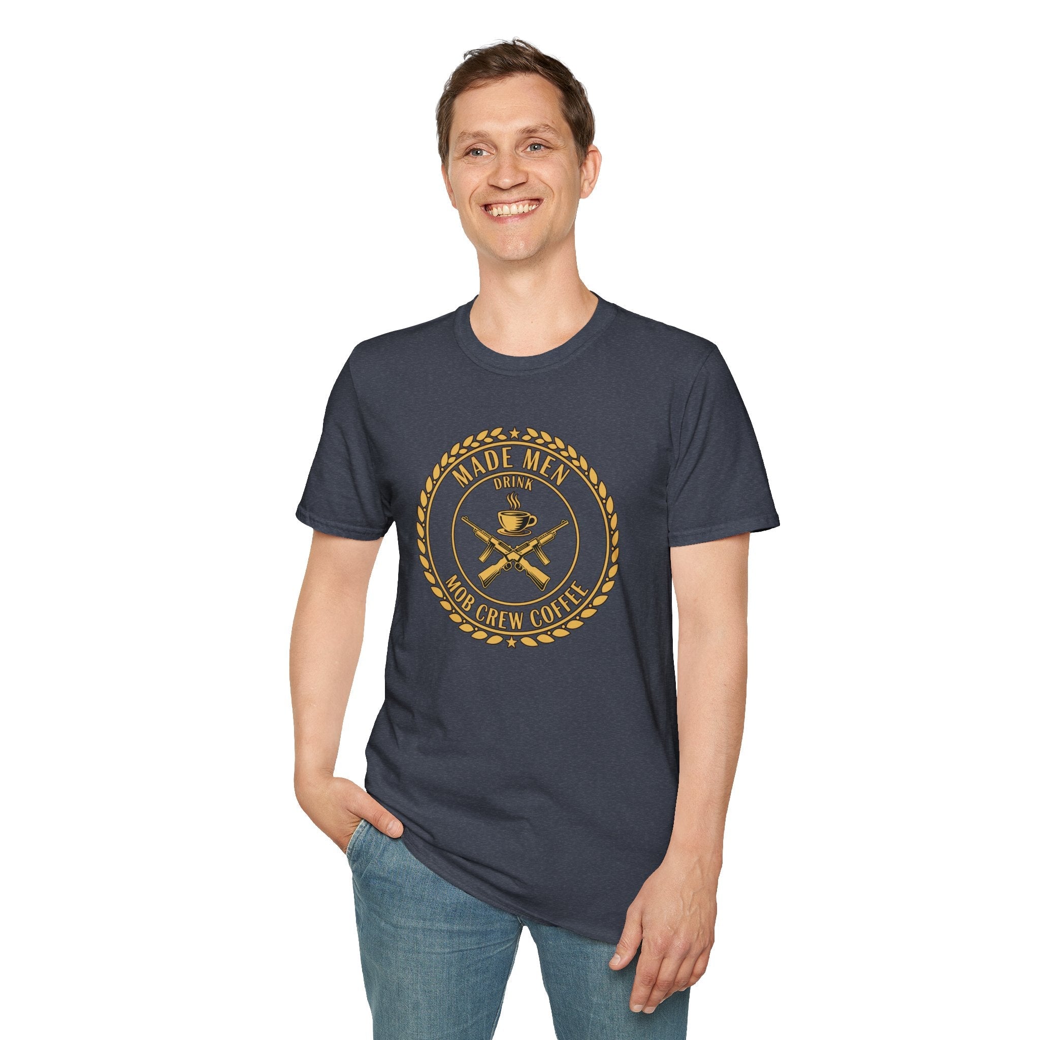Mob Crew Made Men Drink Mob Crew Coffee T‑Shirt