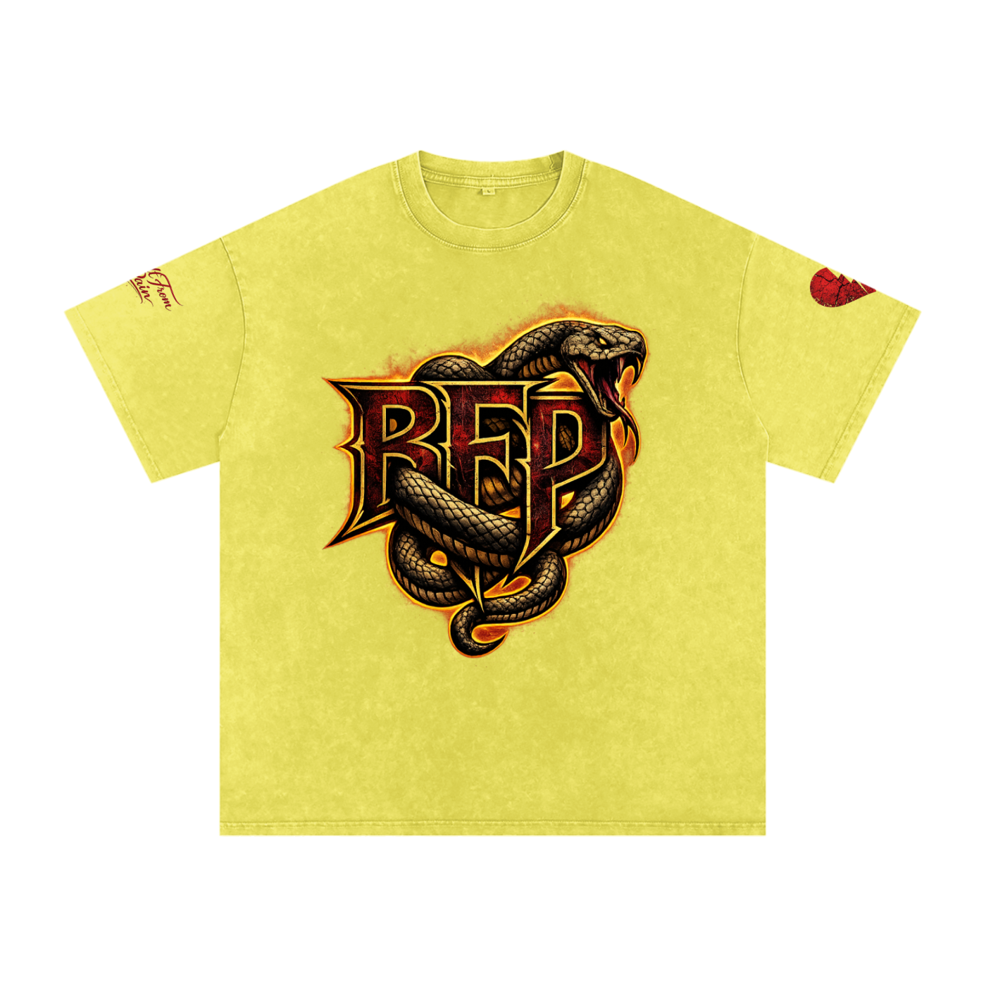 FLAME BFP Snow Washed Oversized Cotton T-Shirt