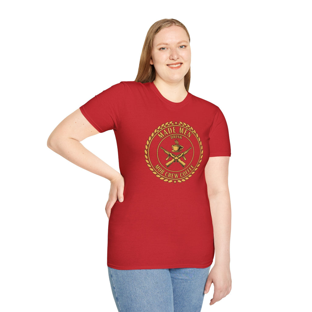 Mob Crew Made Men Drink Mob Crew Coffee T‑Shirt