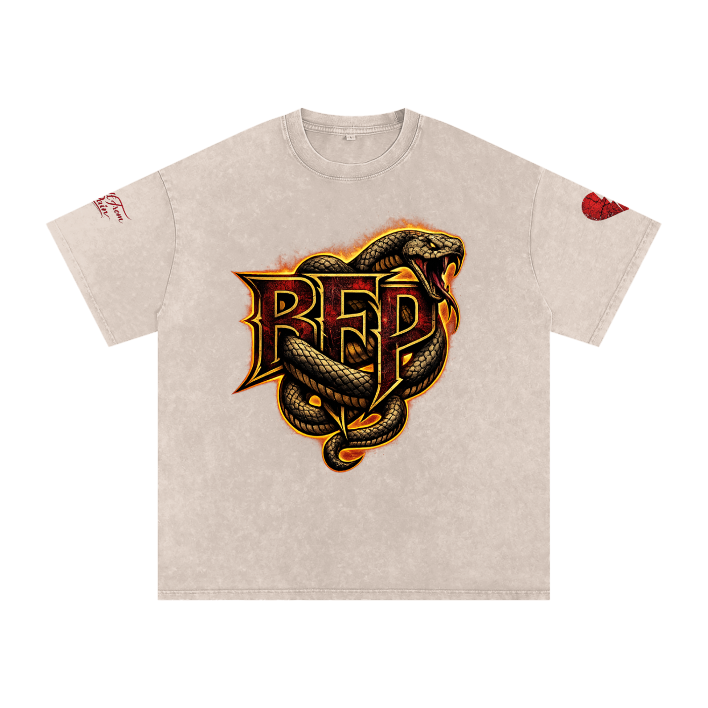 FLAME BFP Snow Washed Oversized Cotton T-Shirt