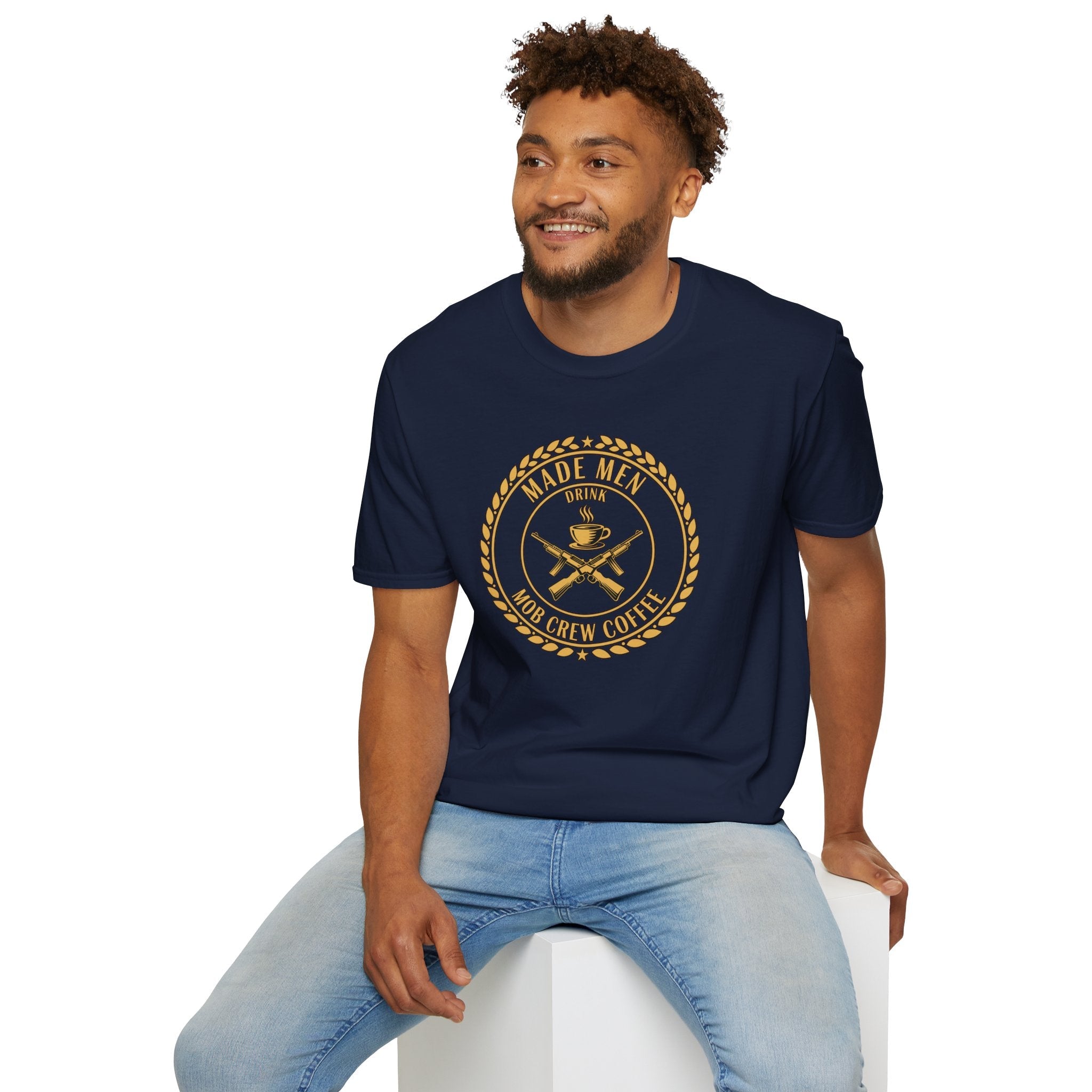 Mob Crew Made Men Drink Mob Crew Coffee T‑Shirt