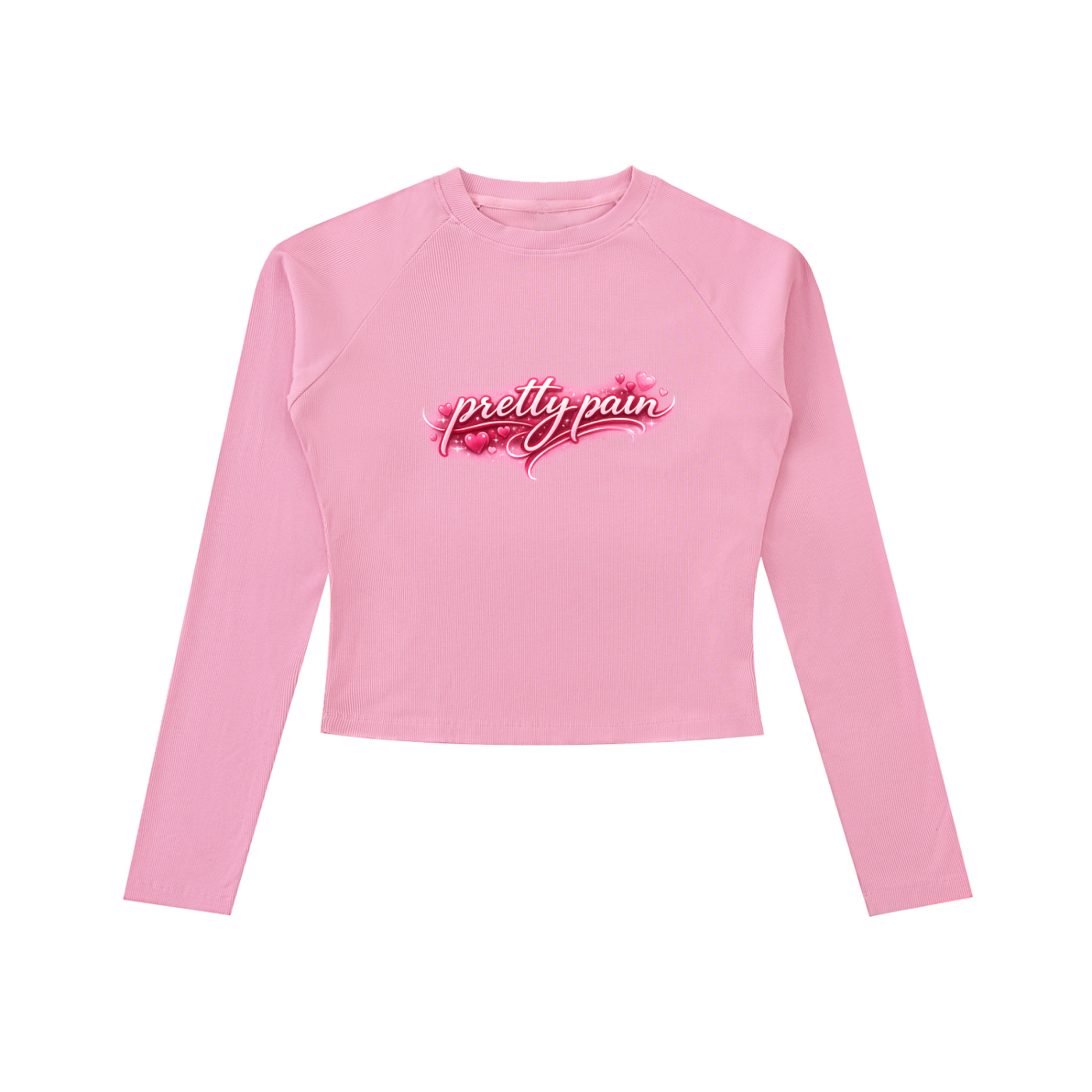 Dyed Washed Raglan Long Sleeve Slim T-Shirt