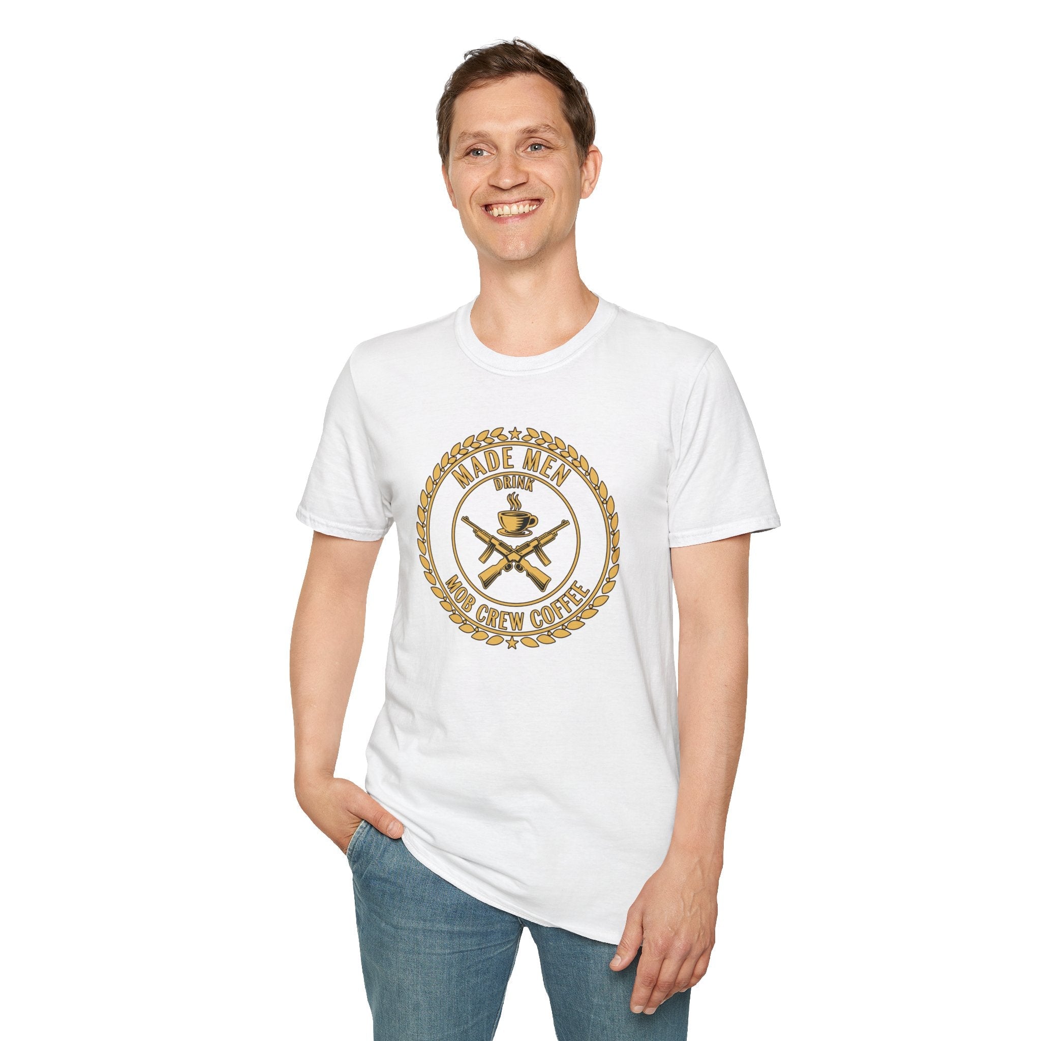 Mob Crew Made Men Drink Mob Crew Coffee T‑Shirt