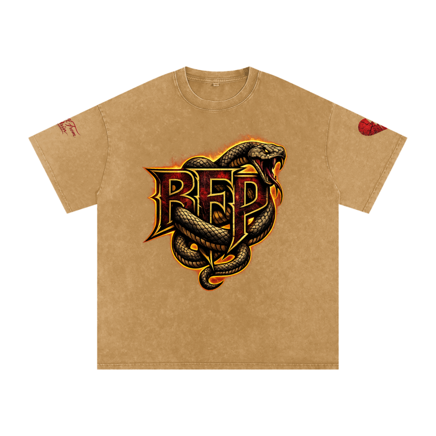 FLAME BFP Snow Washed Oversized Cotton T-Shirt