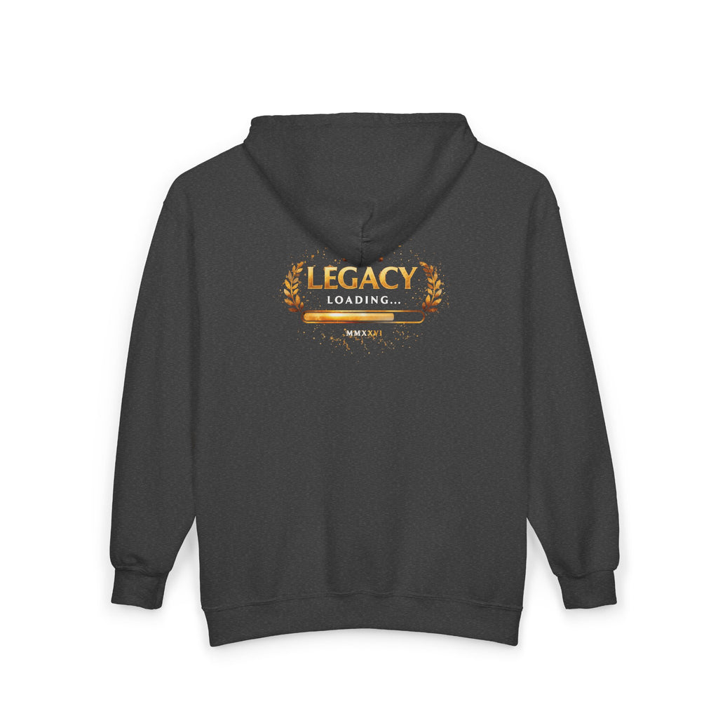Legacy Loading Full-Zip Hoodie — King Crown Graphic Zip-Up Sweatshirt
