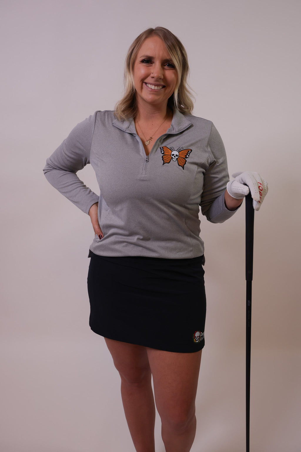 Women’s Butterfly Skull Quarter Zip