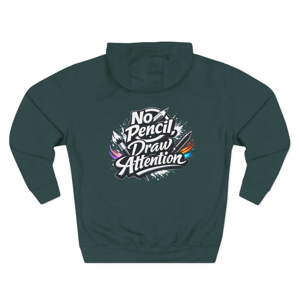Artist Hoodie — “No Pencil, Draw Attention” Graphic Pullover - LaneOfTrends
