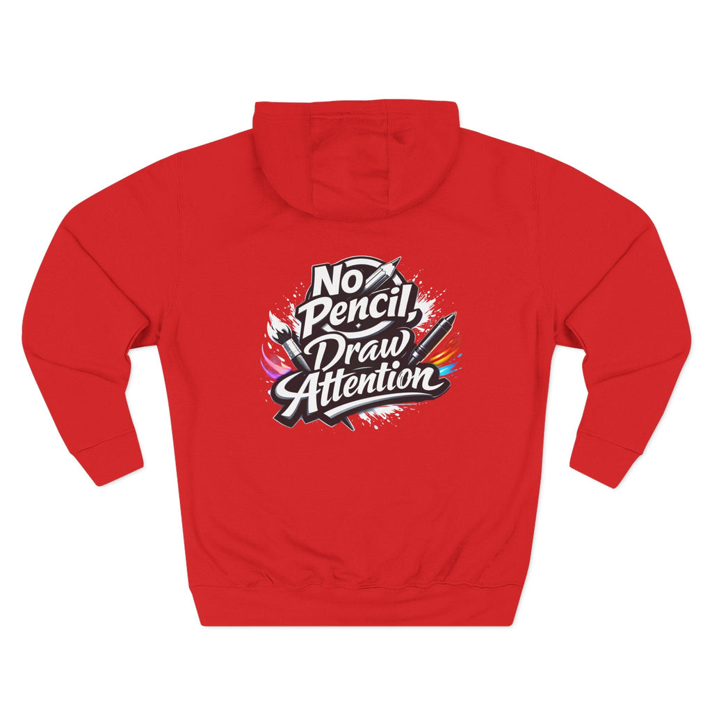 Artist Hoodie — “No Pencil, Draw Attention” Graphic Pullover - LaneOfTrends