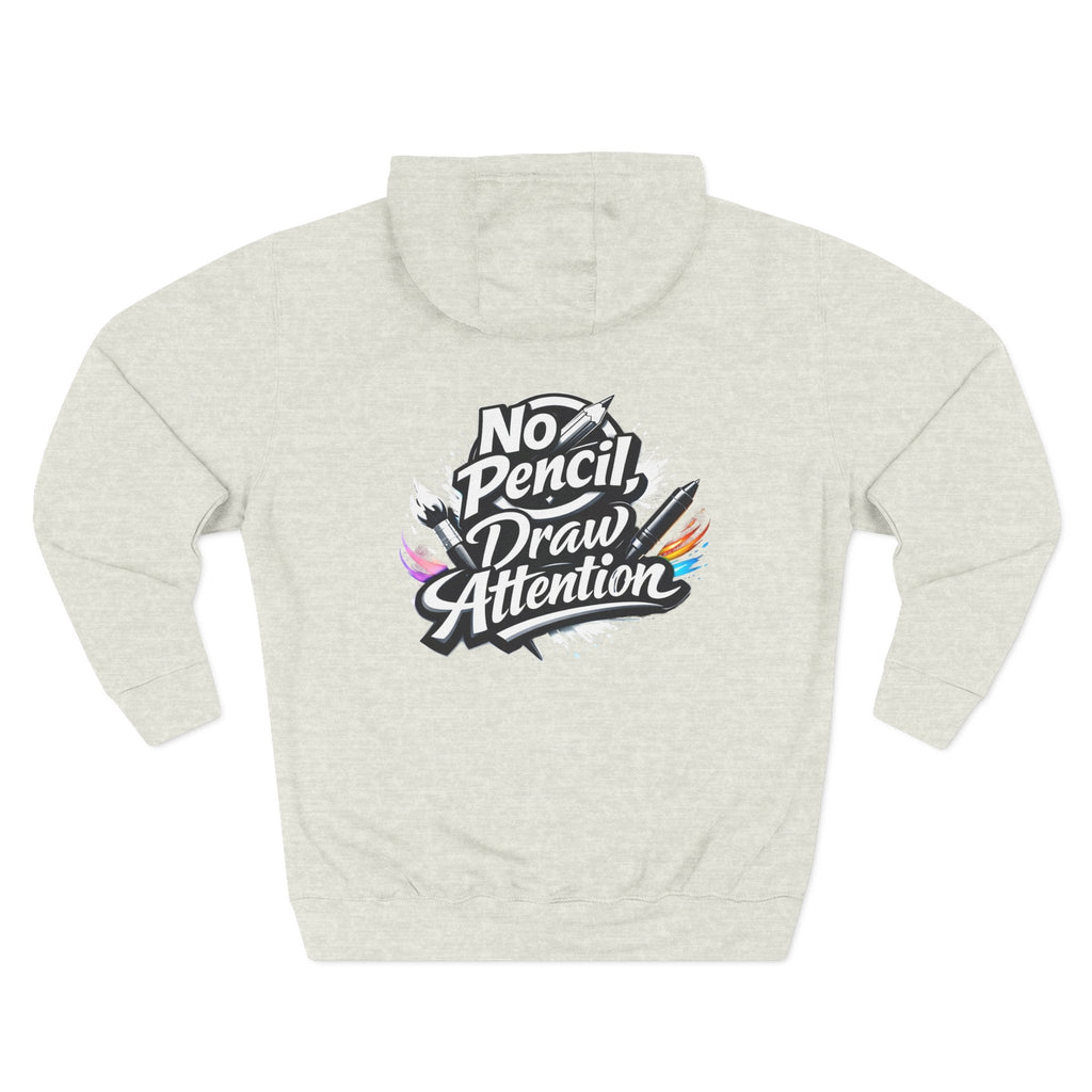 Artist Hoodie — “No Pencil, Draw Attention” Graphic Pullover - LaneOfTrends