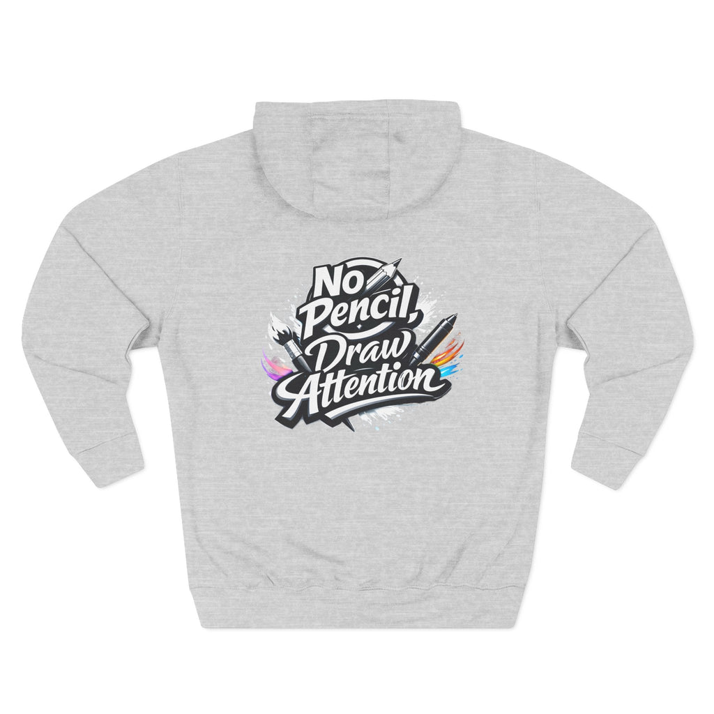 Artist Hoodie — “No Pencil, Draw Attention” Graphic Pullover - LaneOfTrends