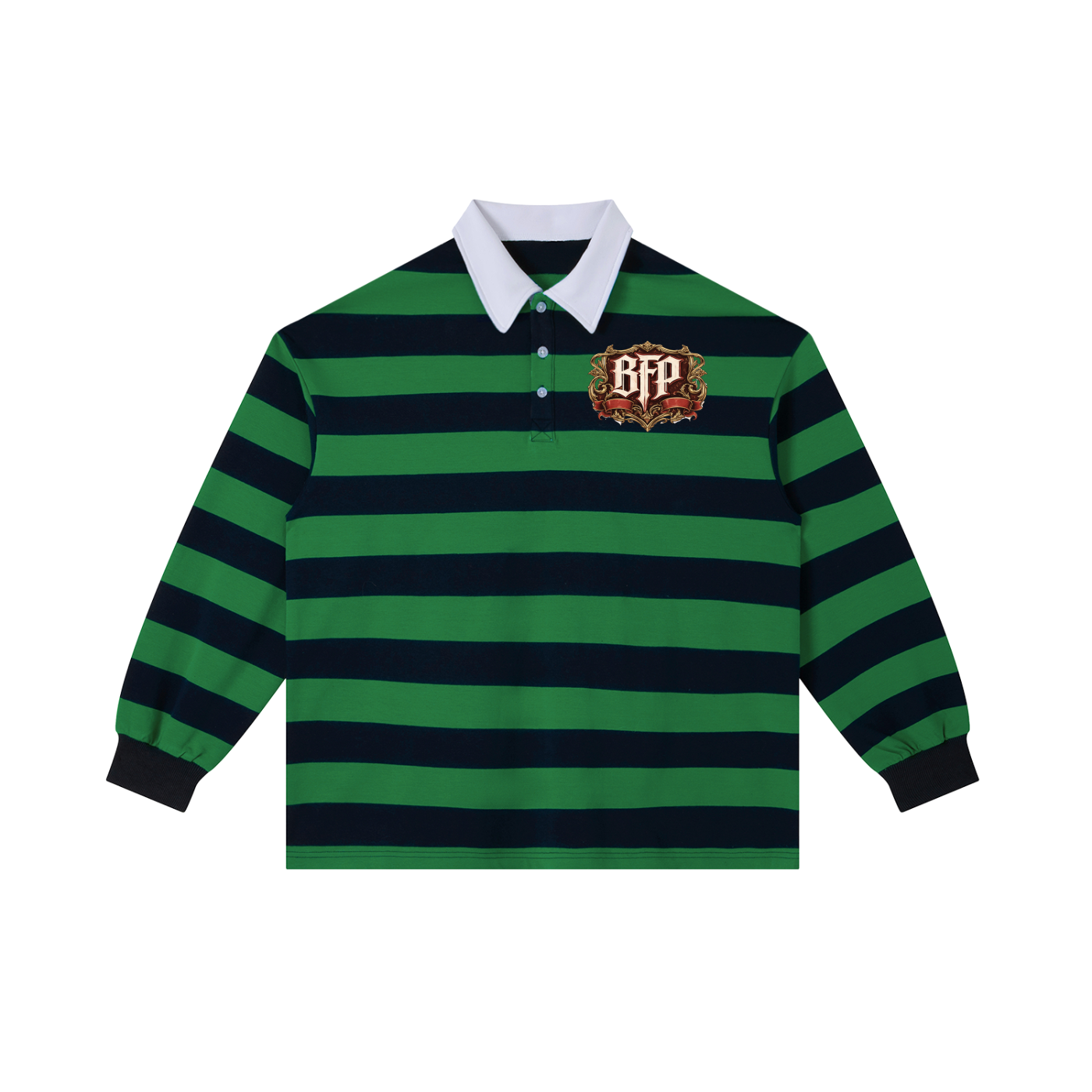 Color Block Stripe Polo Shirt