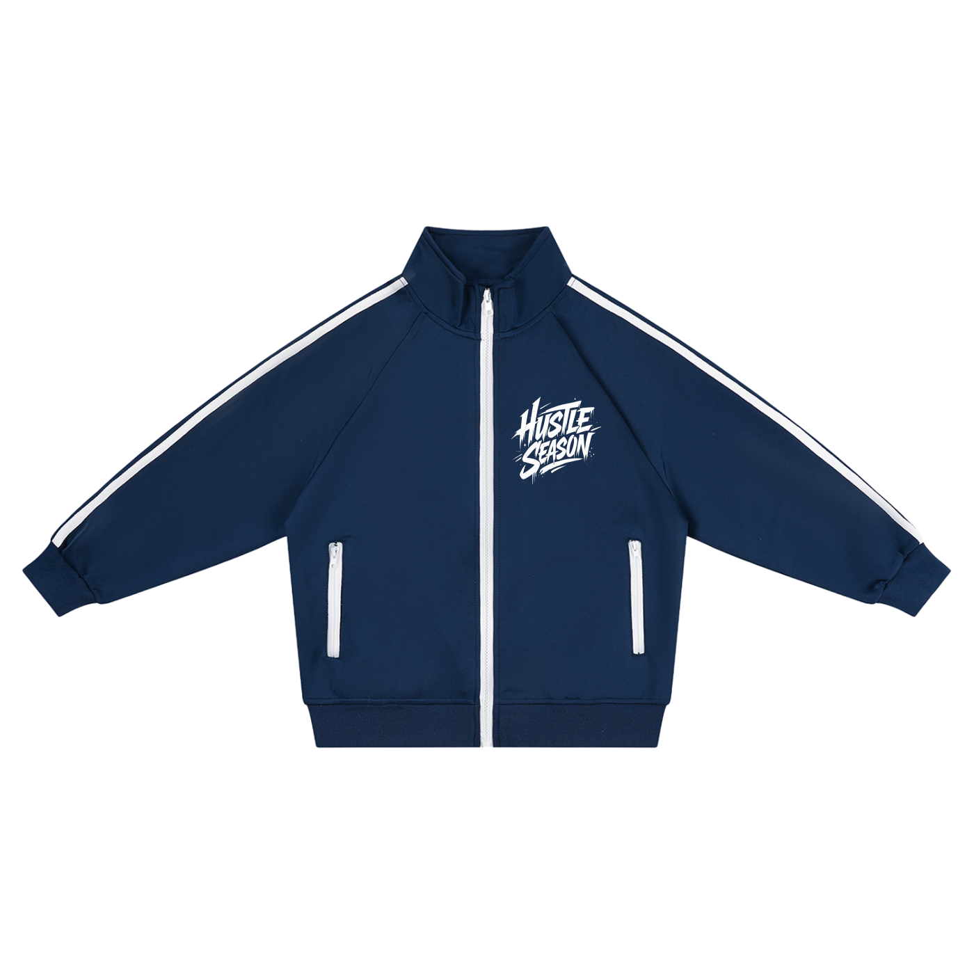 Kids HUSTLE SEASON ’ Contrast Tape Coach Jacket