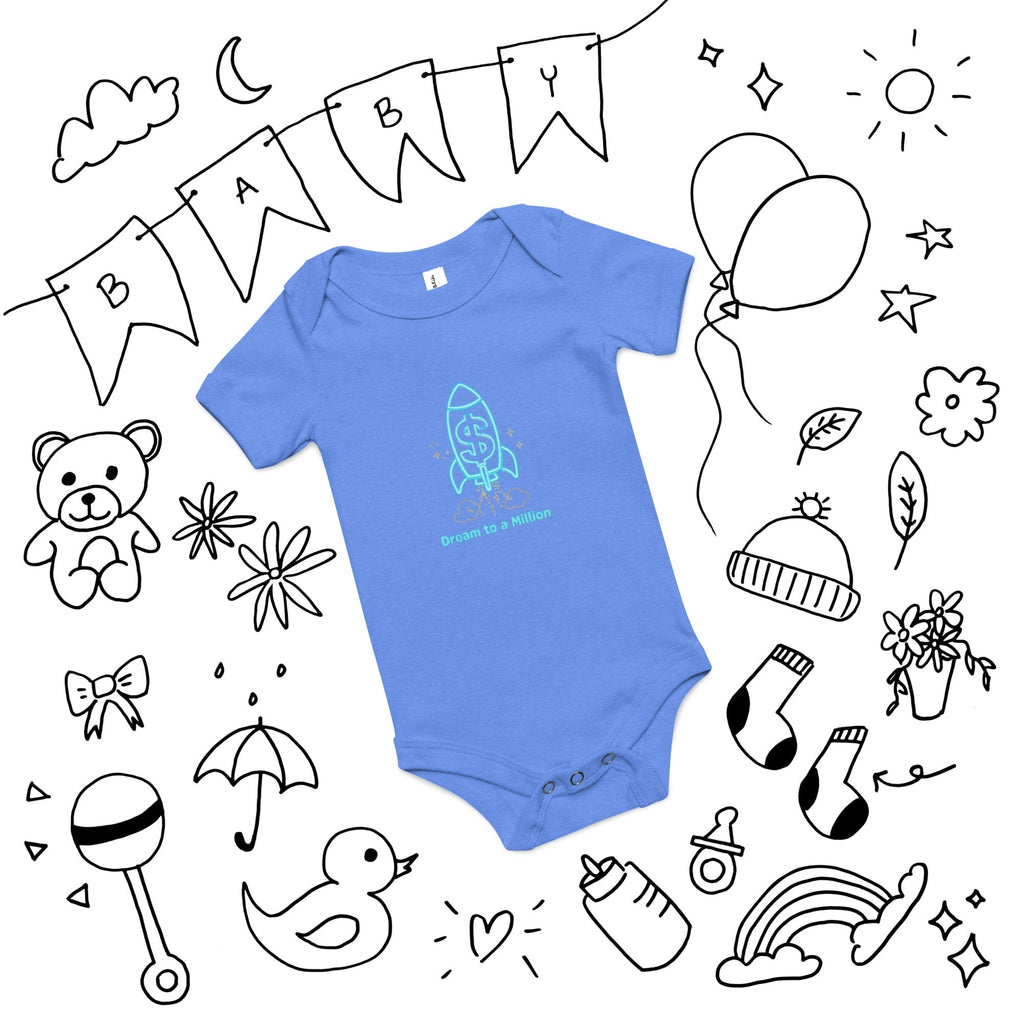 MDB Co. Dream To A Million Neon unisex Baby short sleeve one piece