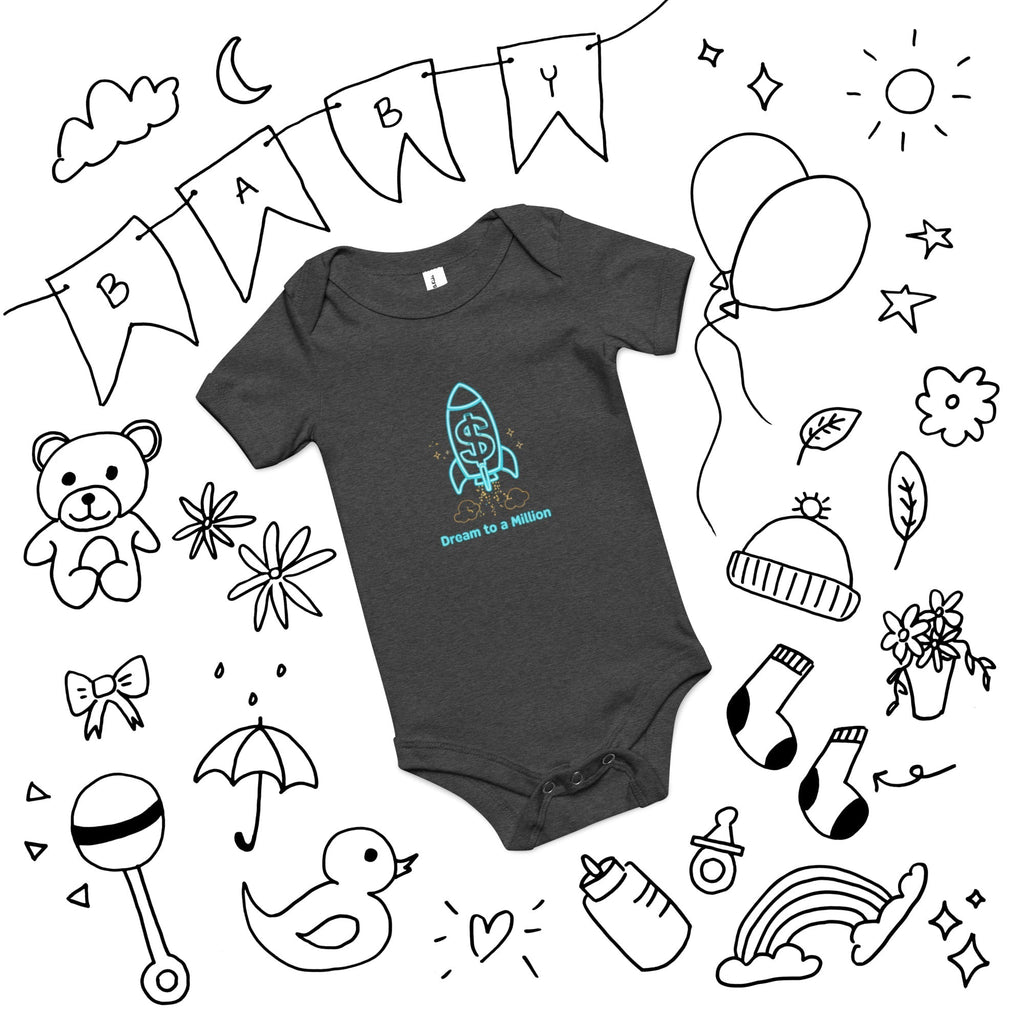 MDB Co. Dream To A Million Neon unisex Baby short sleeve one piece