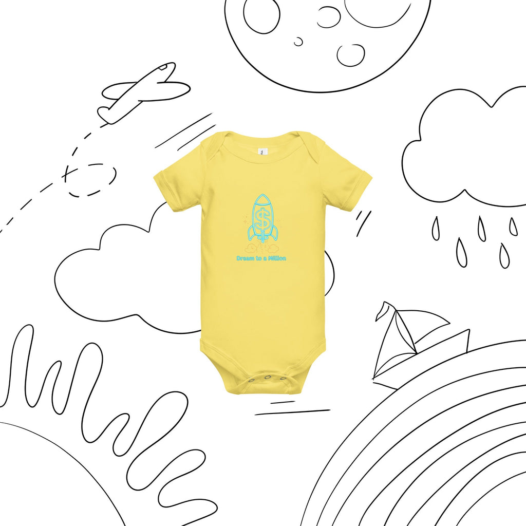 MDB Co. Dream To A Million Neon unisex Baby short sleeve one piece