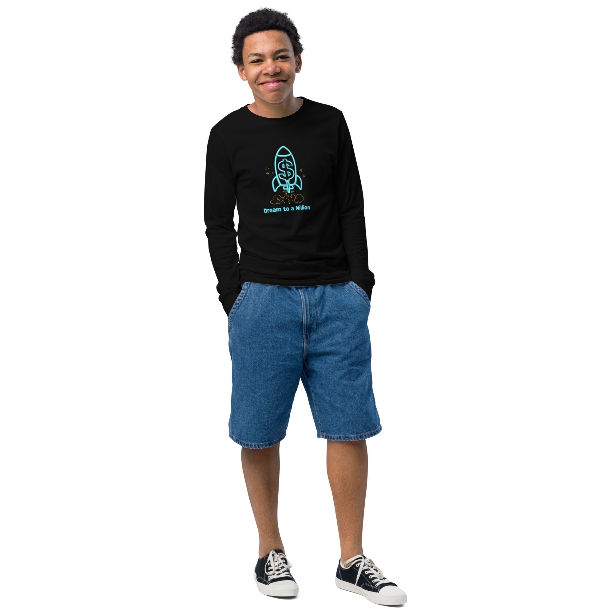 MDB Co. Dream To A Million Neon unisex Youth long sleeve tee