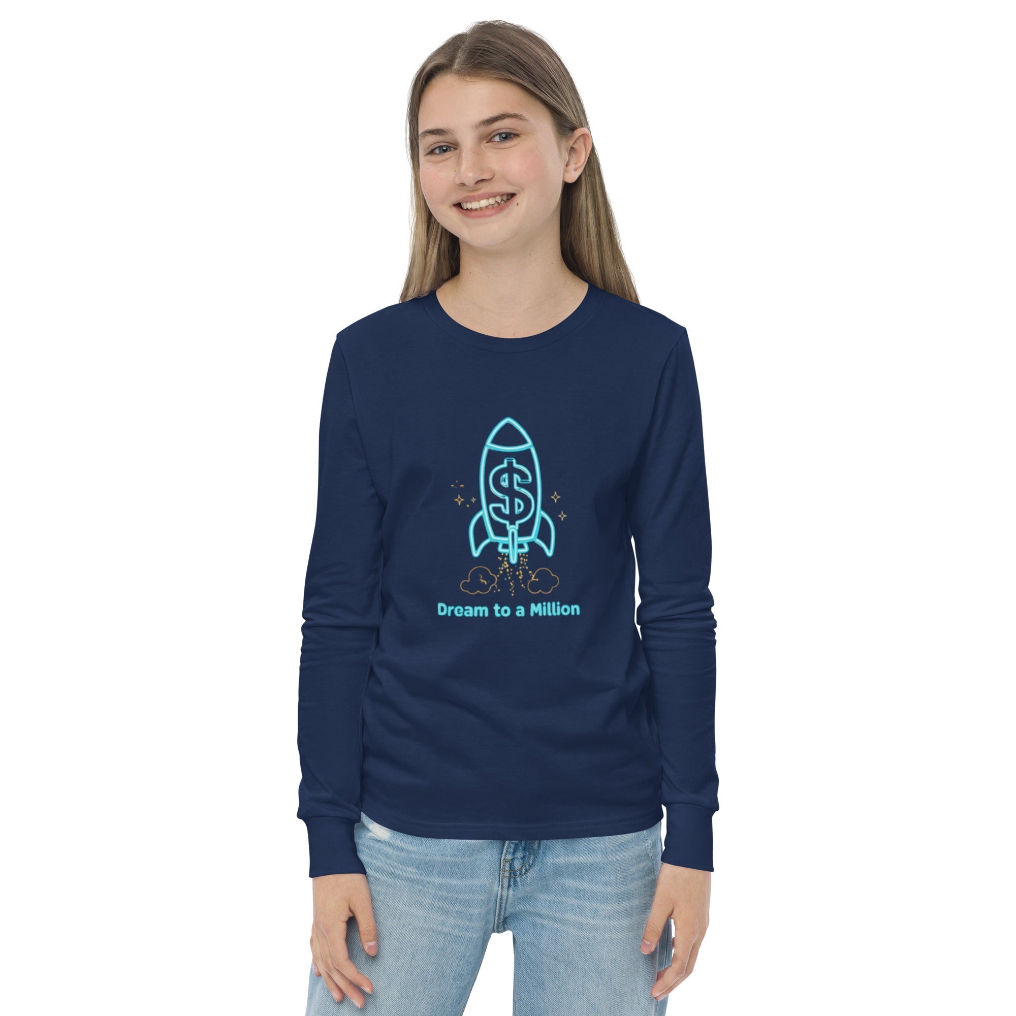 MDB Co. Dream To A Million Neon unisex Youth long sleeve tee