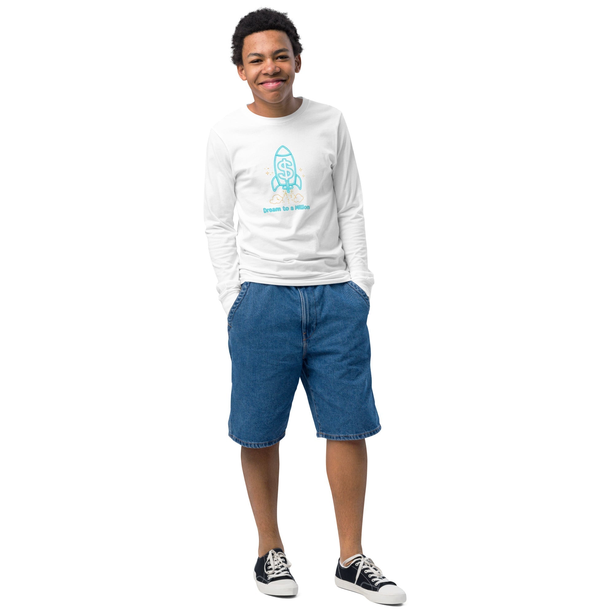 MDB Co. Dream To A Million Neon unisex Youth long sleeve tee