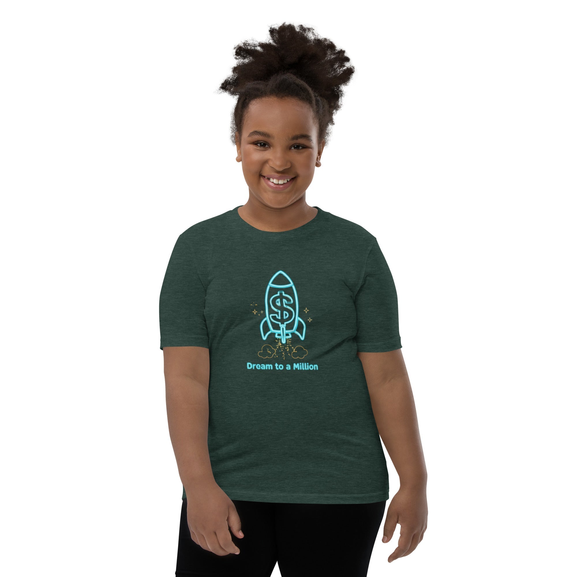 MDB Co. Dream To A Million Neon unisex Youth Short Sleeve T-Shirt