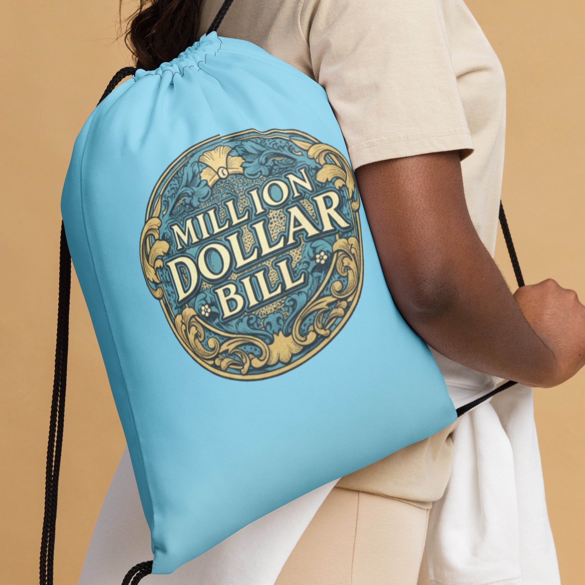 MDB Co. Signature Embellished Logo Drawstring bag