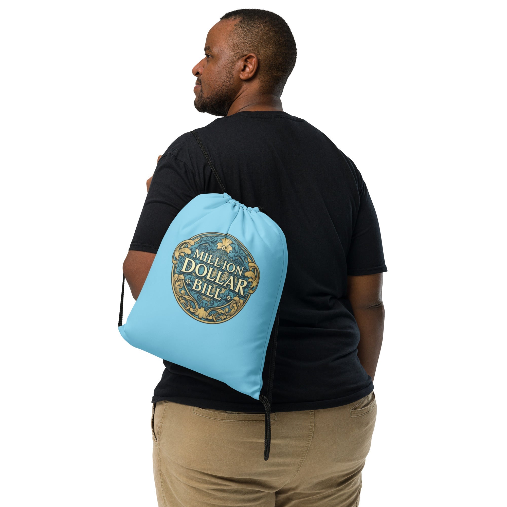 MDB Co. Signature Embellished Logo Drawstring bag