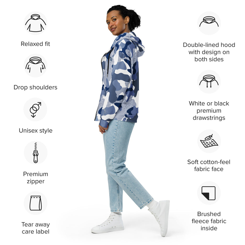 MDB Co. True Blue Fatigue Unisex zip hoodie