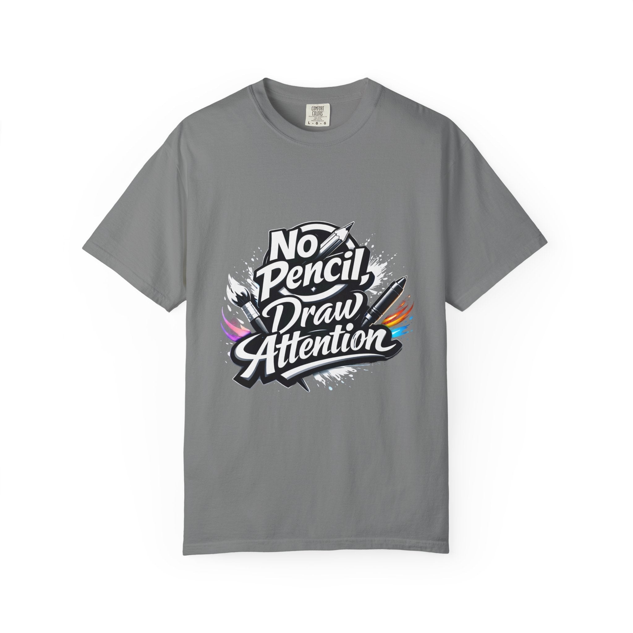 No Pencil Draw Attention T-Shirt — Artist Graphic Tee - LaneOfTrends