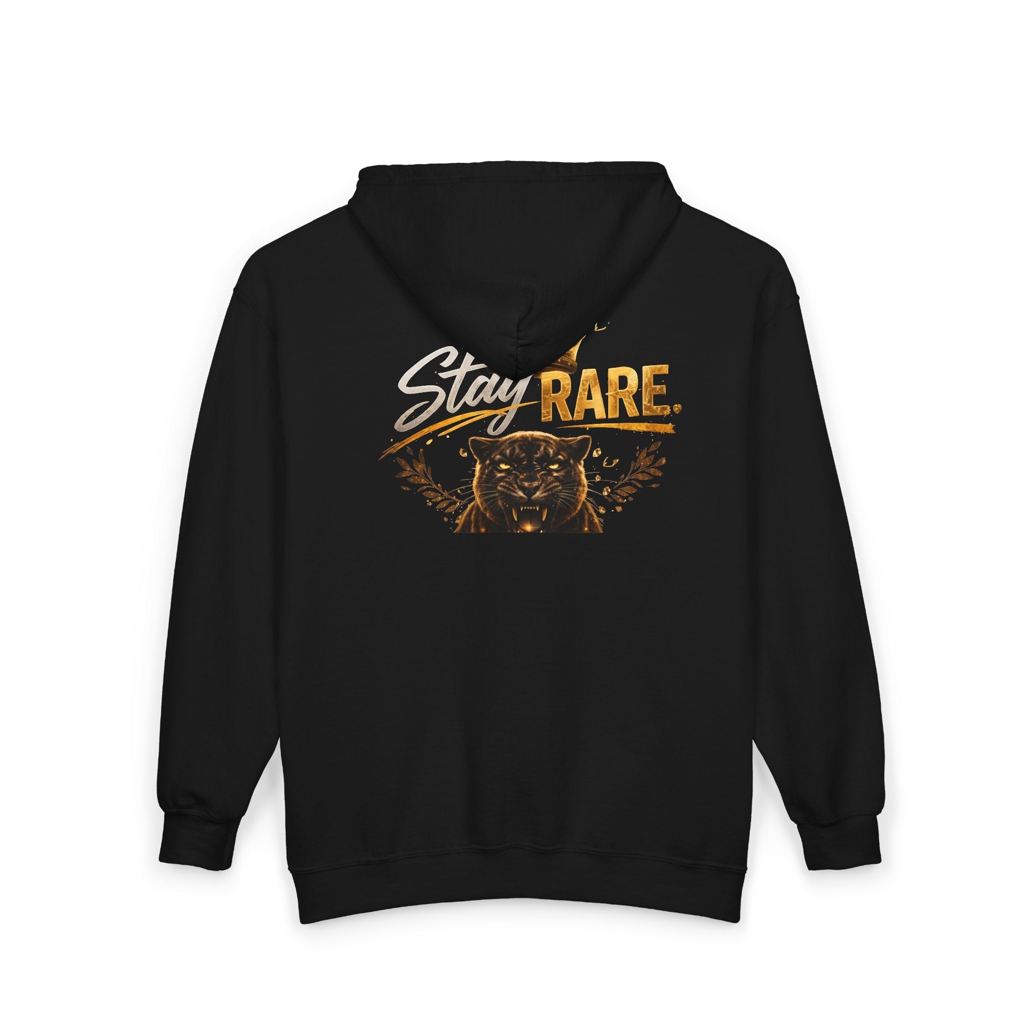 Stay Rare Lion Zip Hoodie — Crowned Lion Graphic Zip - Up Sweatshirt - LaneOfTrends