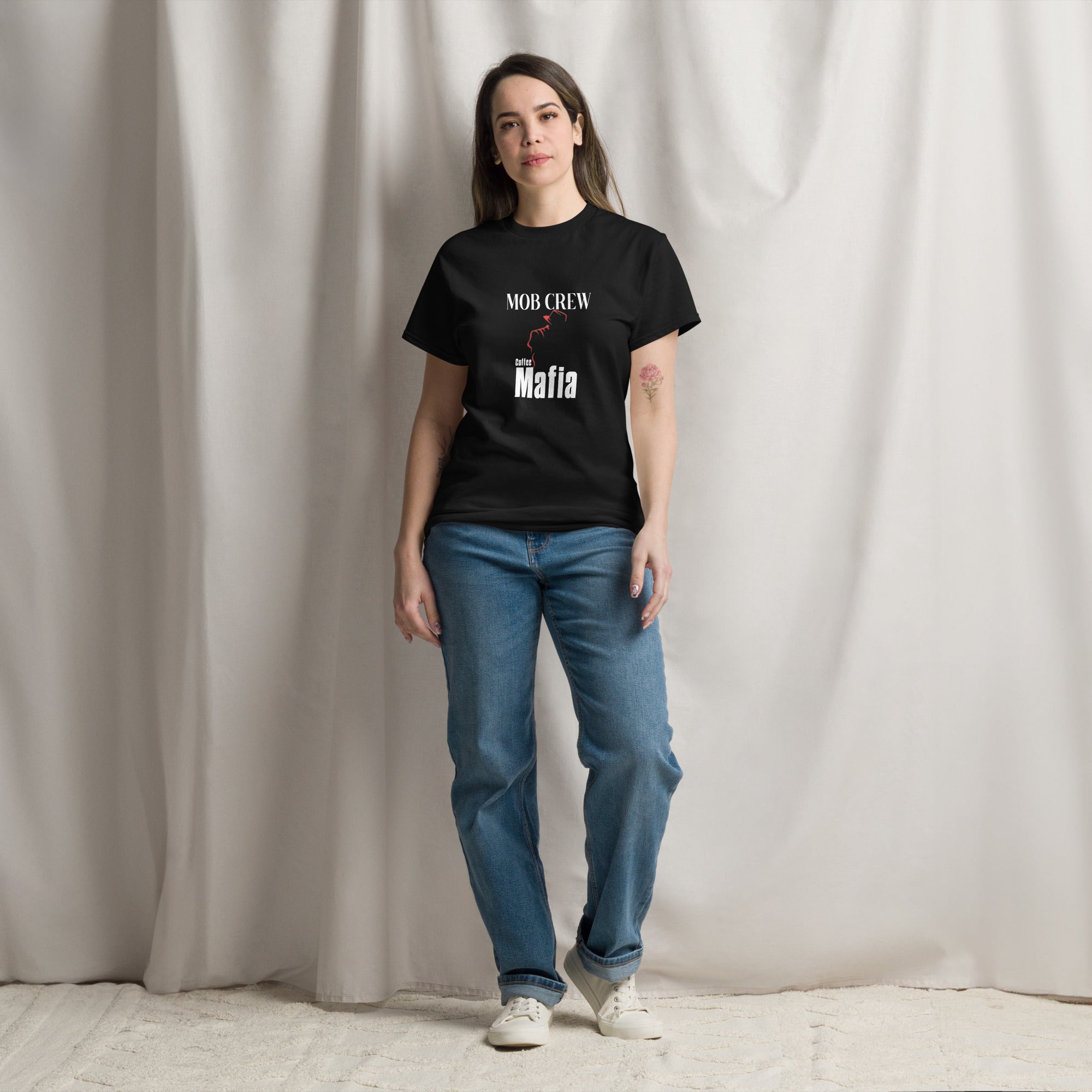 Mob Crew Coffee Mafia Classic T-Shirt | Unisex Streetwear | Premium Cotton Tee
