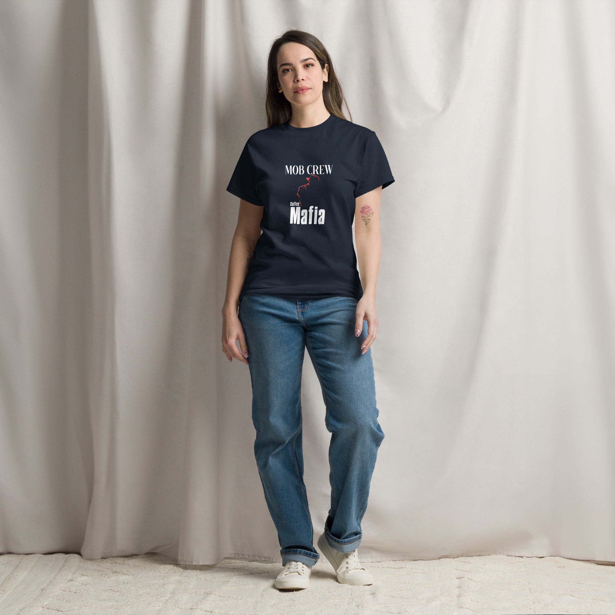 Mob Crew Coffee Mafia Classic T-Shirt | Unisex Streetwear | Premium Cotton Tee