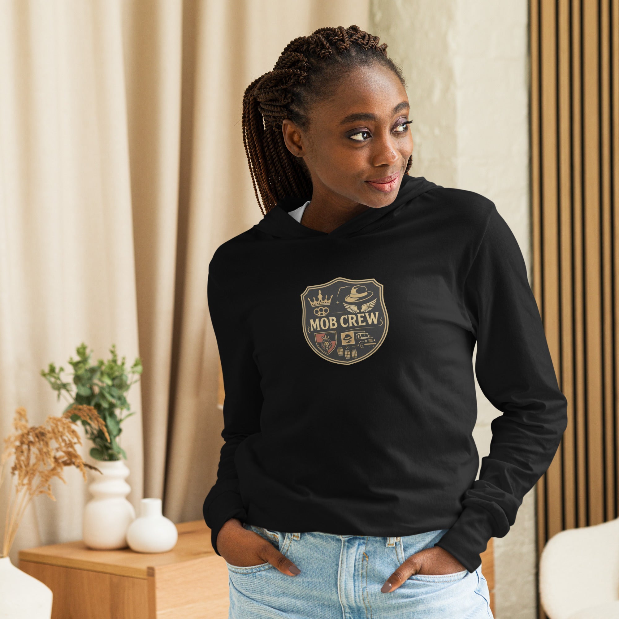 Mob Crew Hooded Long-Sleeve Tee